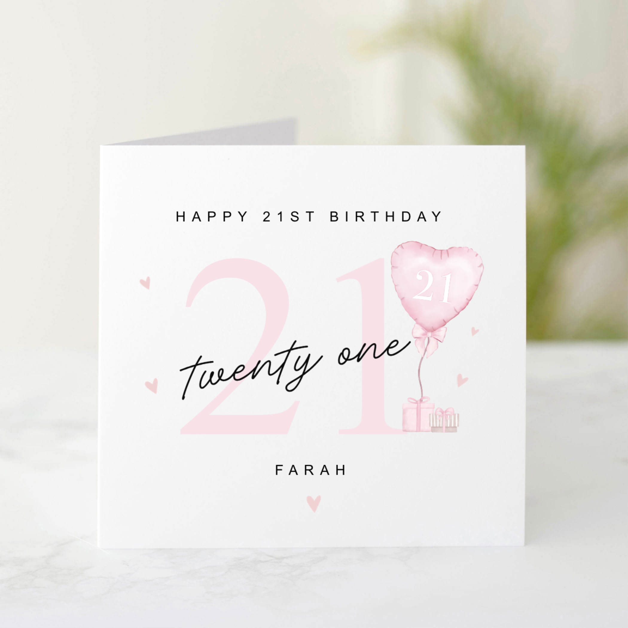 Personalised 21st Birthday Card
