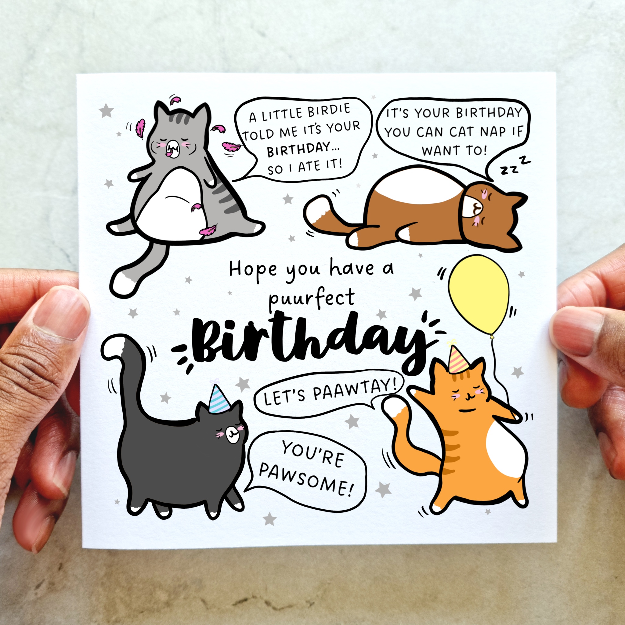 Cat Pun Birthday Card