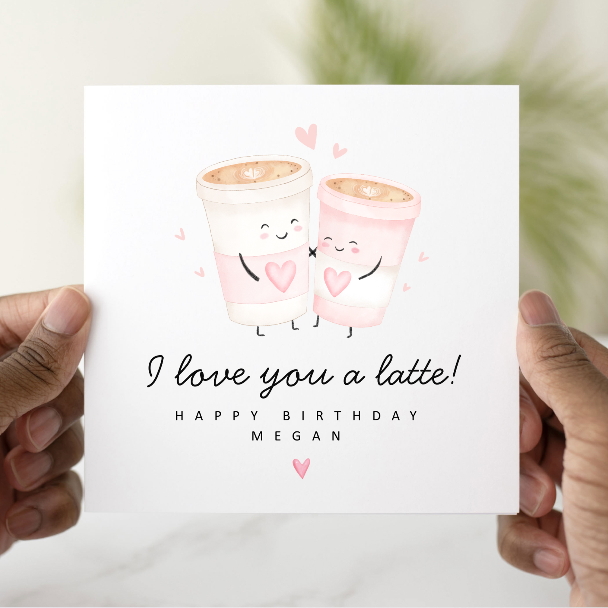 Funny Latte Partner Birthday Card