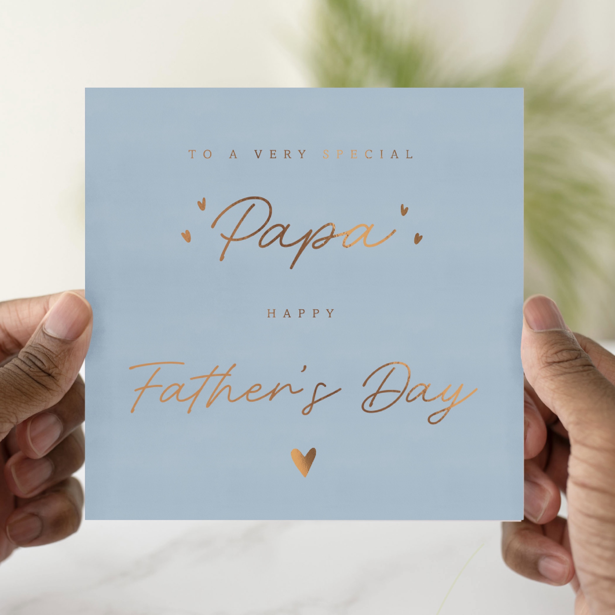 Papa Father's Day Card - Bronze Foil