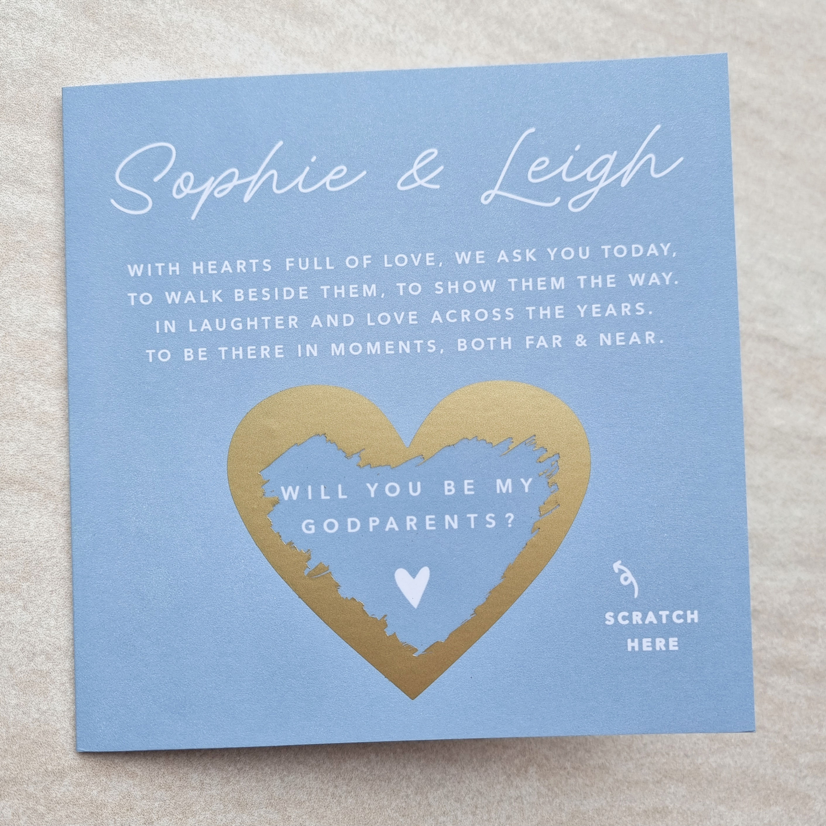 Poem Will You Be My Godparents Card - Scratch & Reveal
