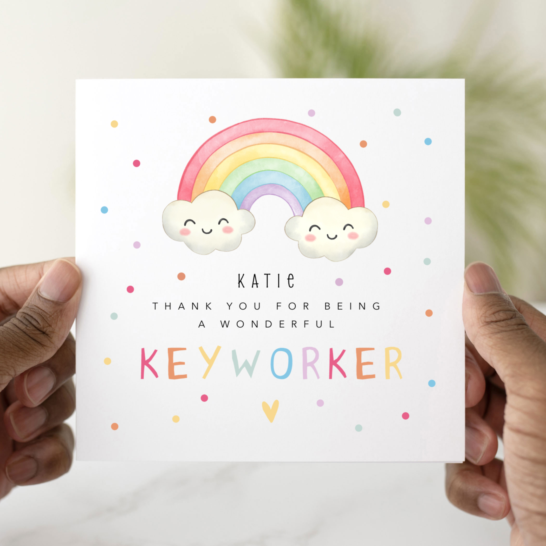 Personalised Keyworker Thank You Card