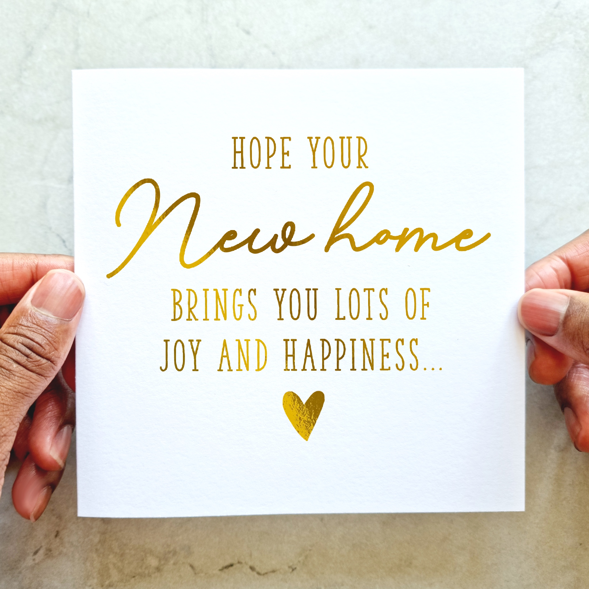 New Home Card - Hope - Gold Foil