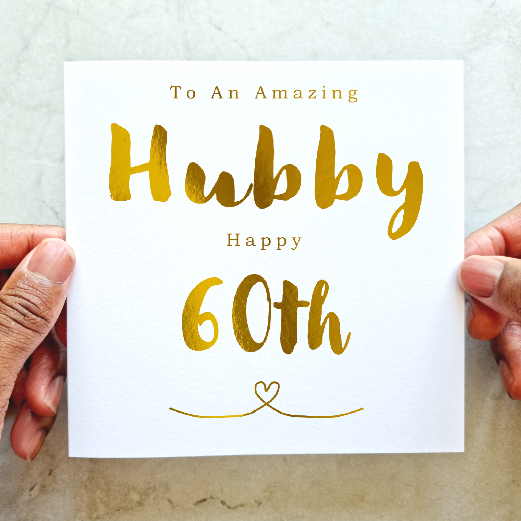 Husband 60th Birthday Card - Gold Foil
