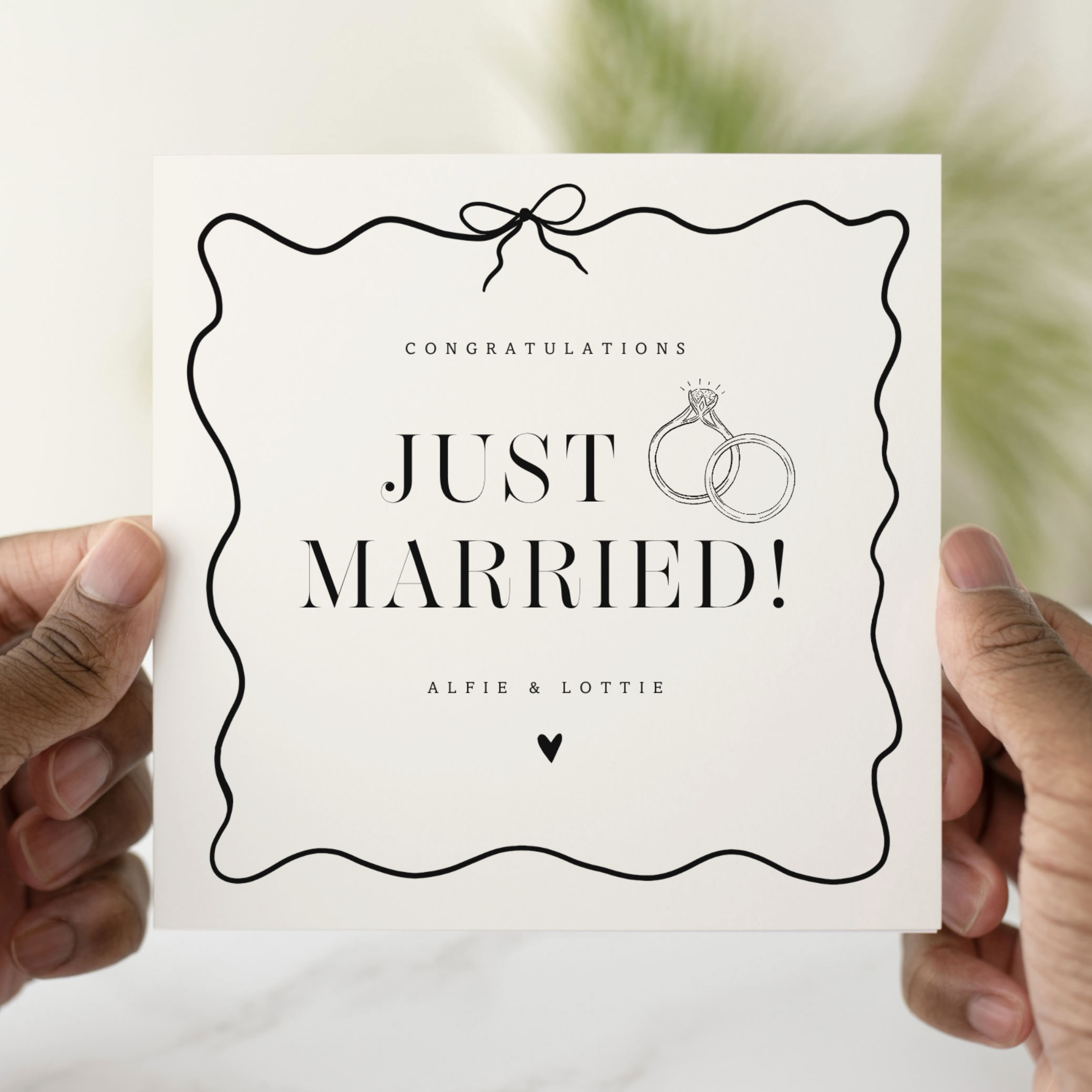 Personalised Wedding Day Card - Just Married