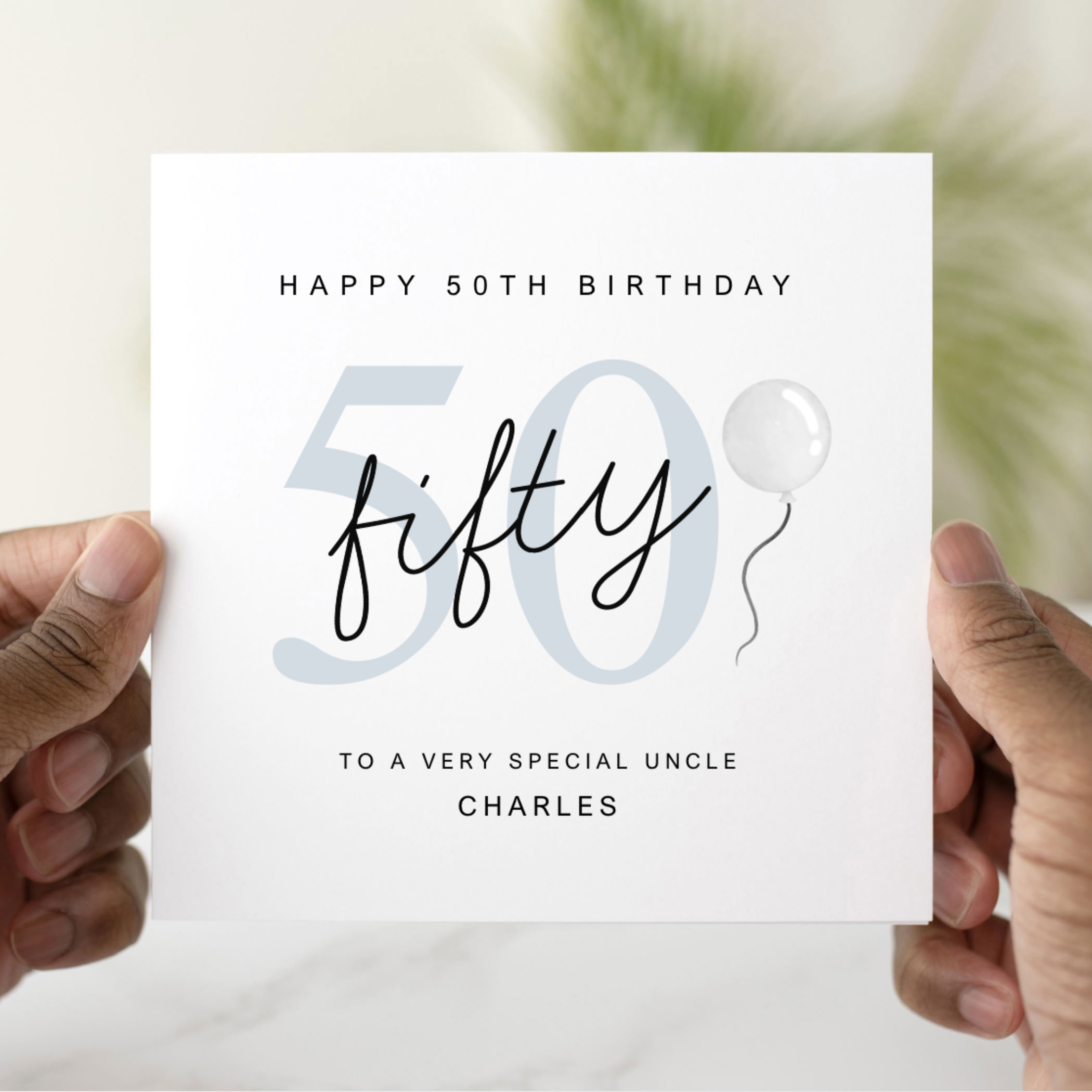 Personalised 50th Uncle Birthday Card