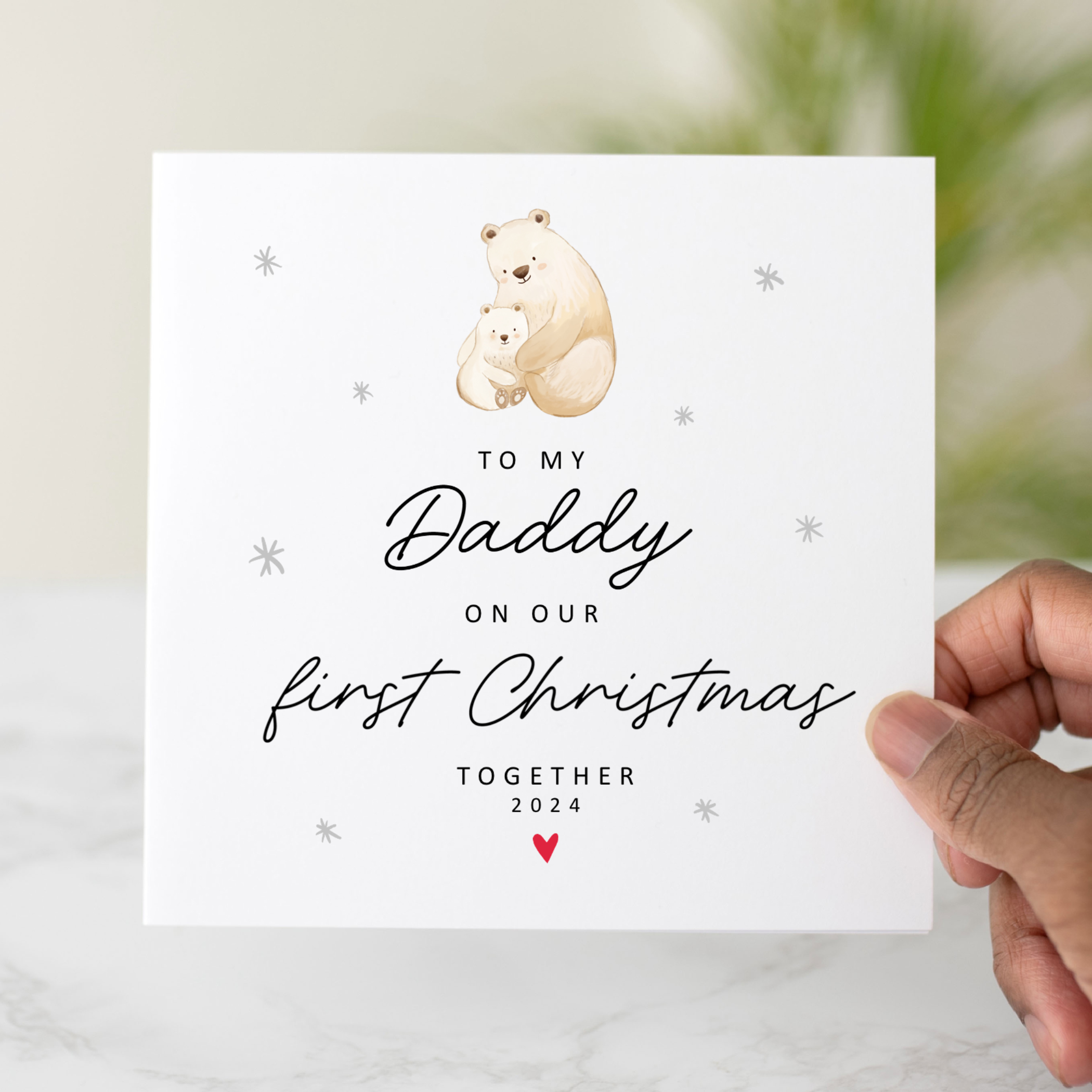 Daddy 1st Christmas Card - Polar Bear