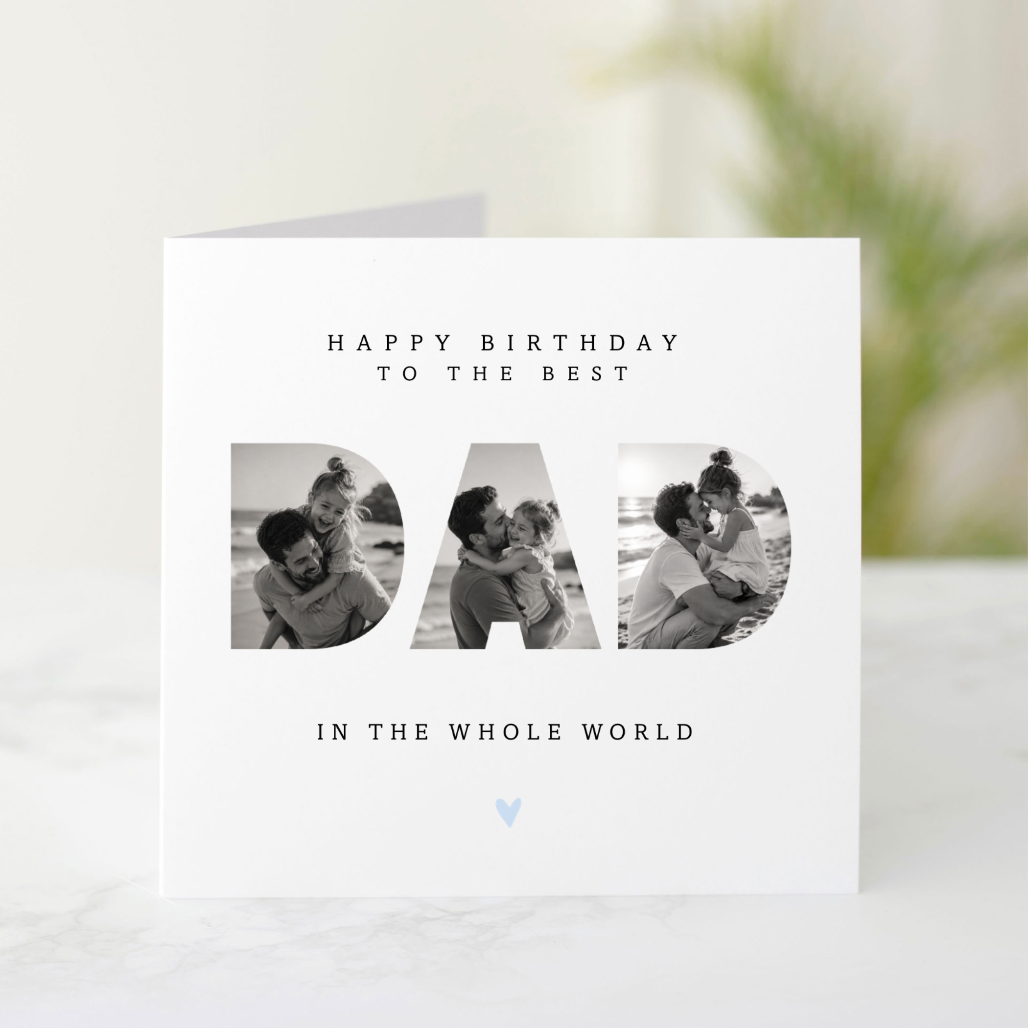 Personalised Dad Birthday Card - Add Your Own Photos