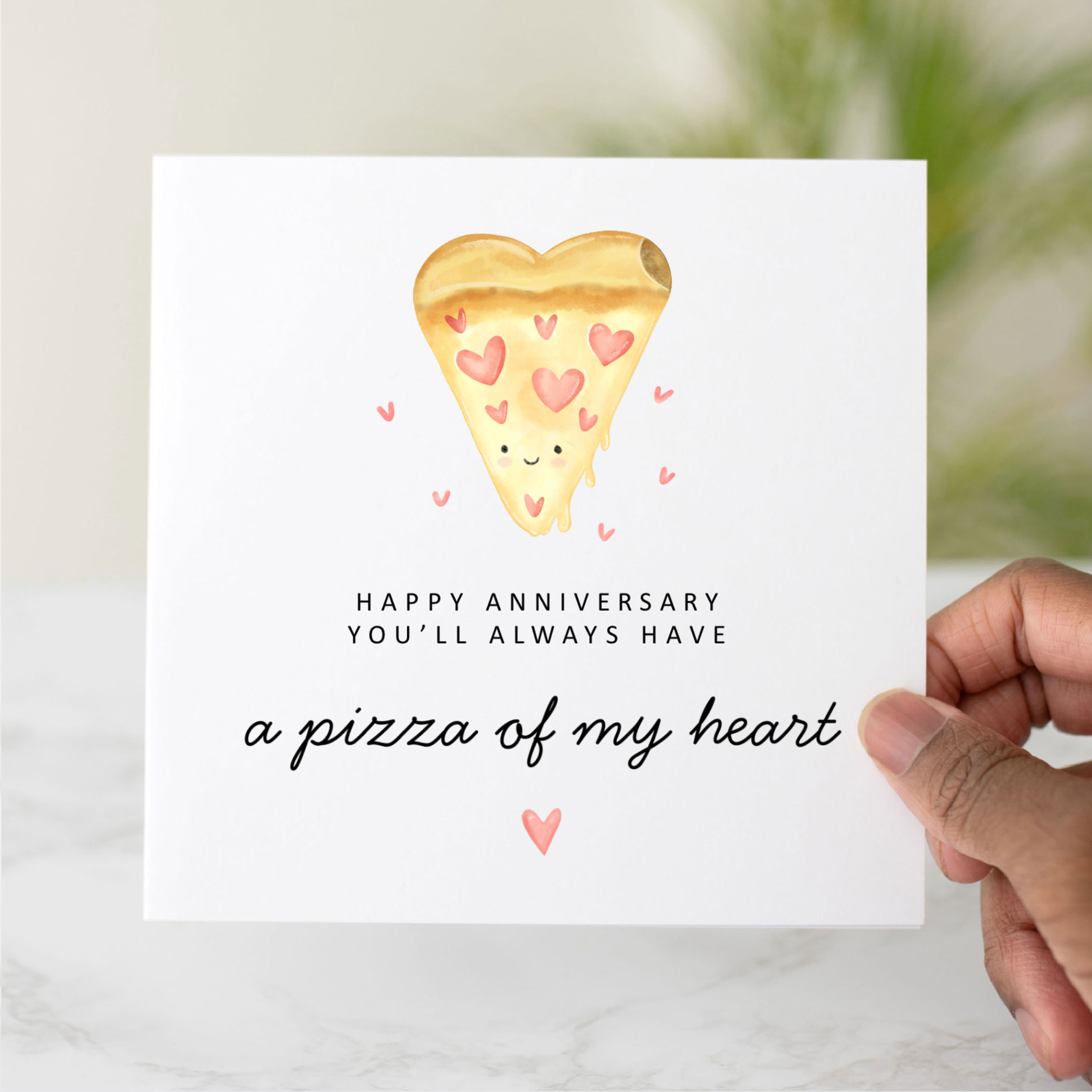 Pizza Pun Anniversary Card