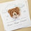 Thumbnail: Personalised New Baby Card - Blue Clouds - Crochet Bear