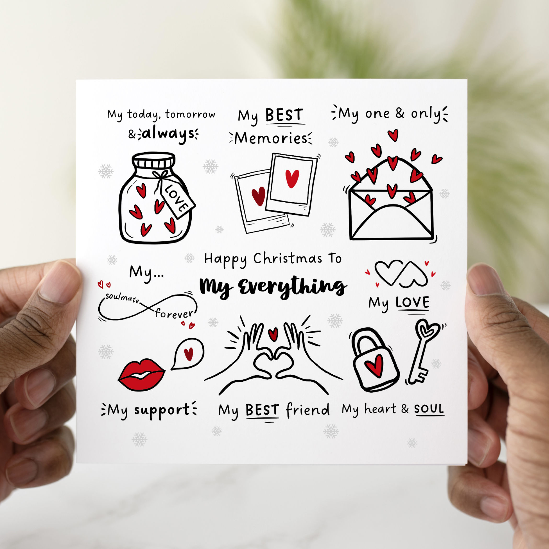 Festive My Everything Christmas Card - Meaningful