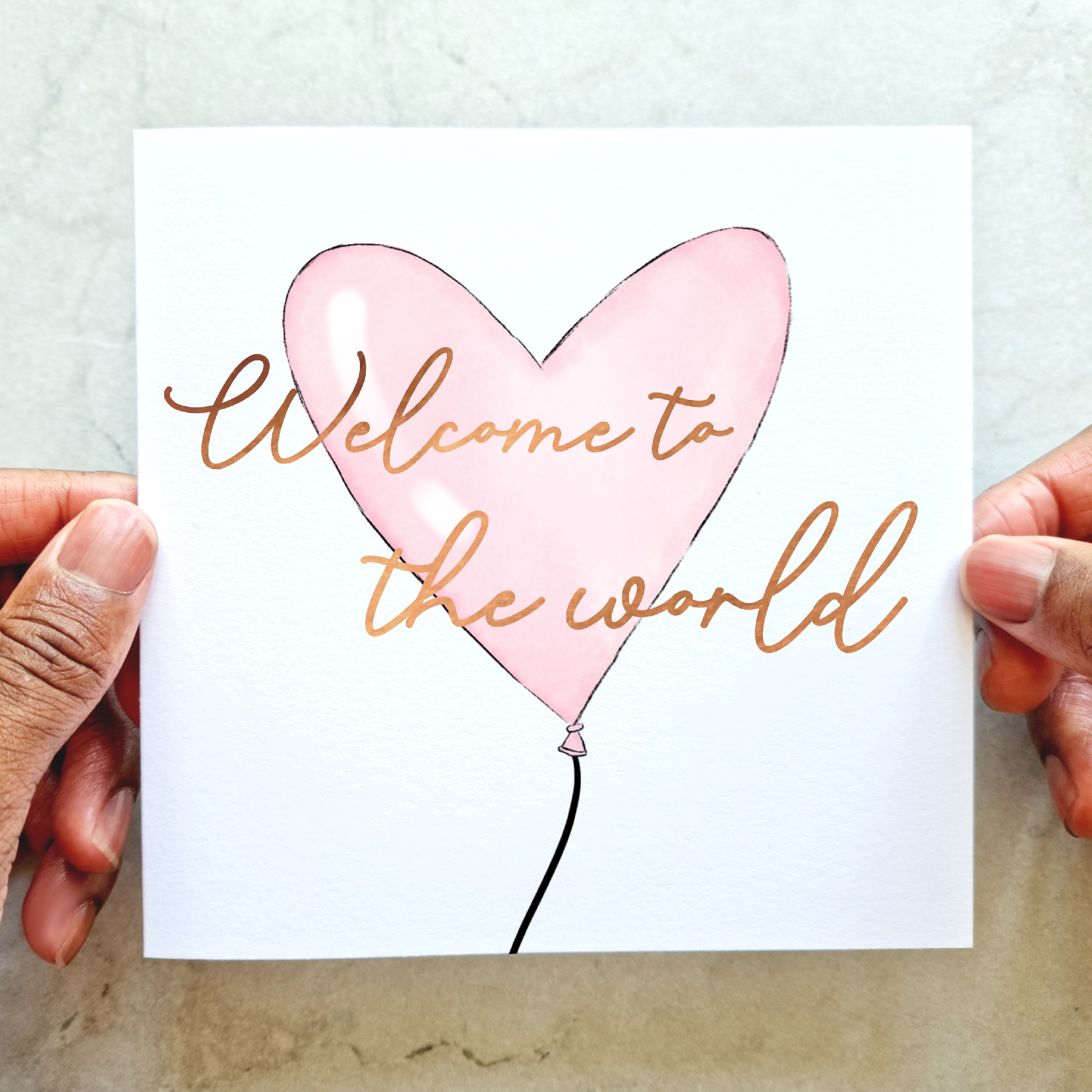 New Baby Girl Card - Welcome To The World
