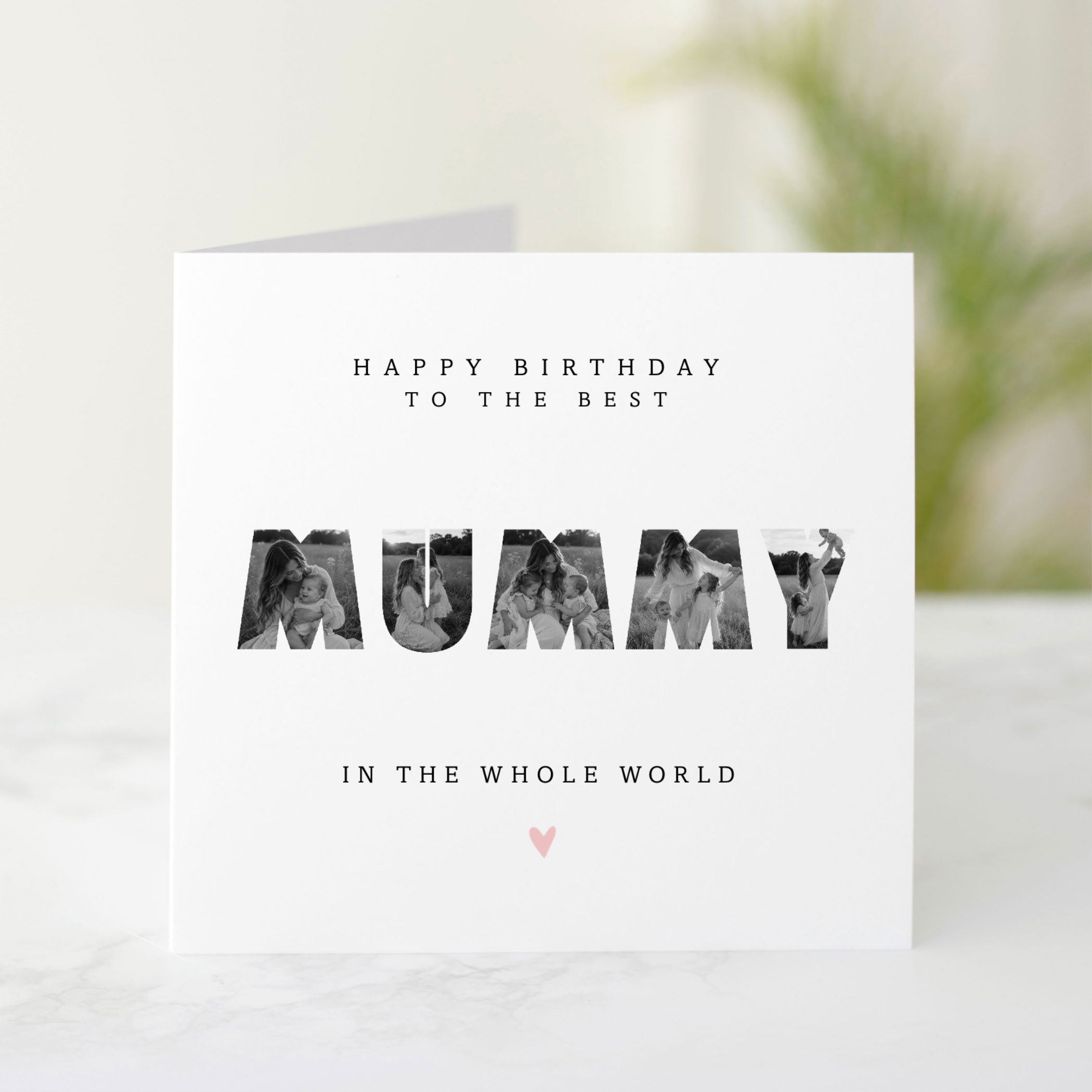 Personalised Mummy Birthday Card - Add Your Own Photos