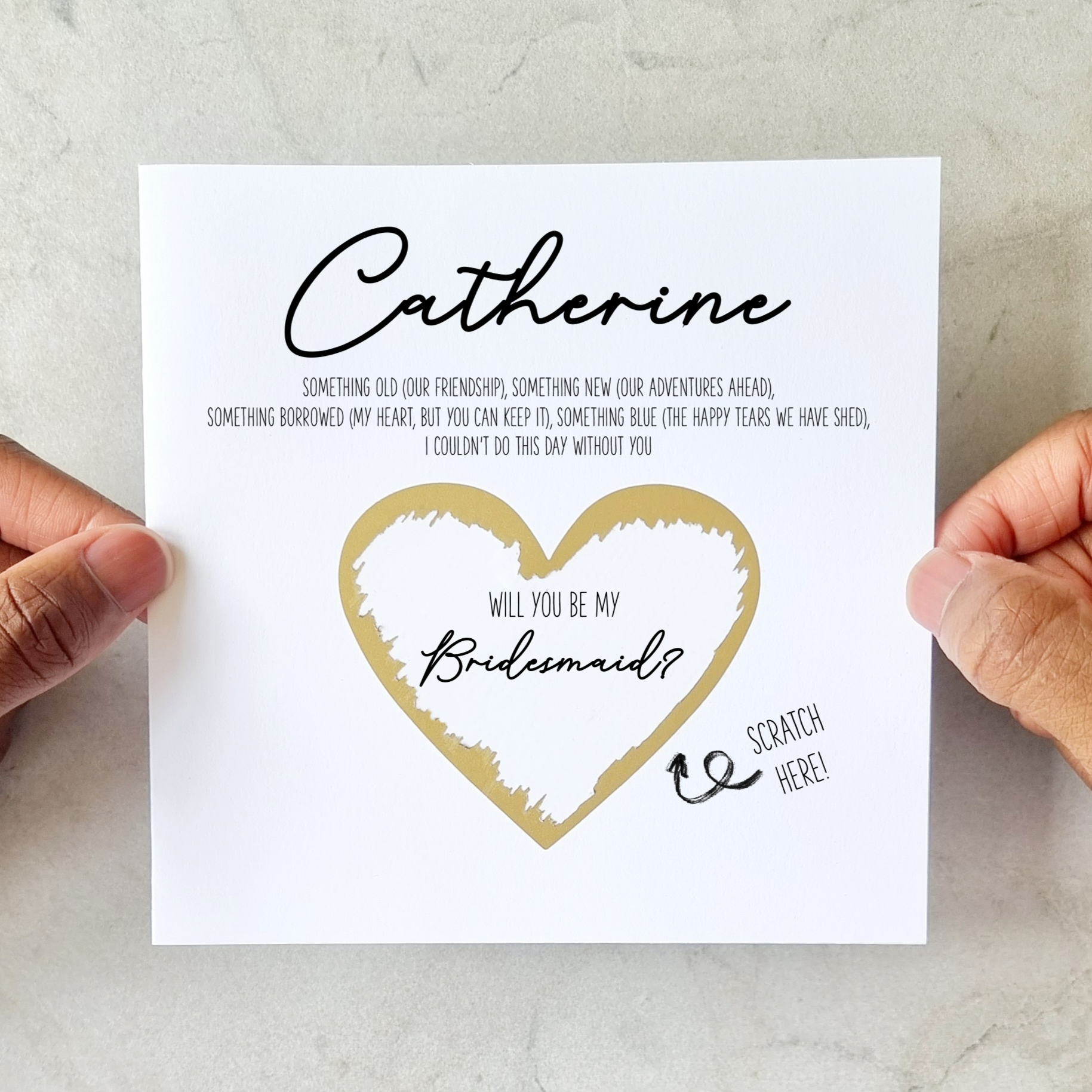 Personalised Will You Be My Bridesmaid Card - Scratch & Reveal