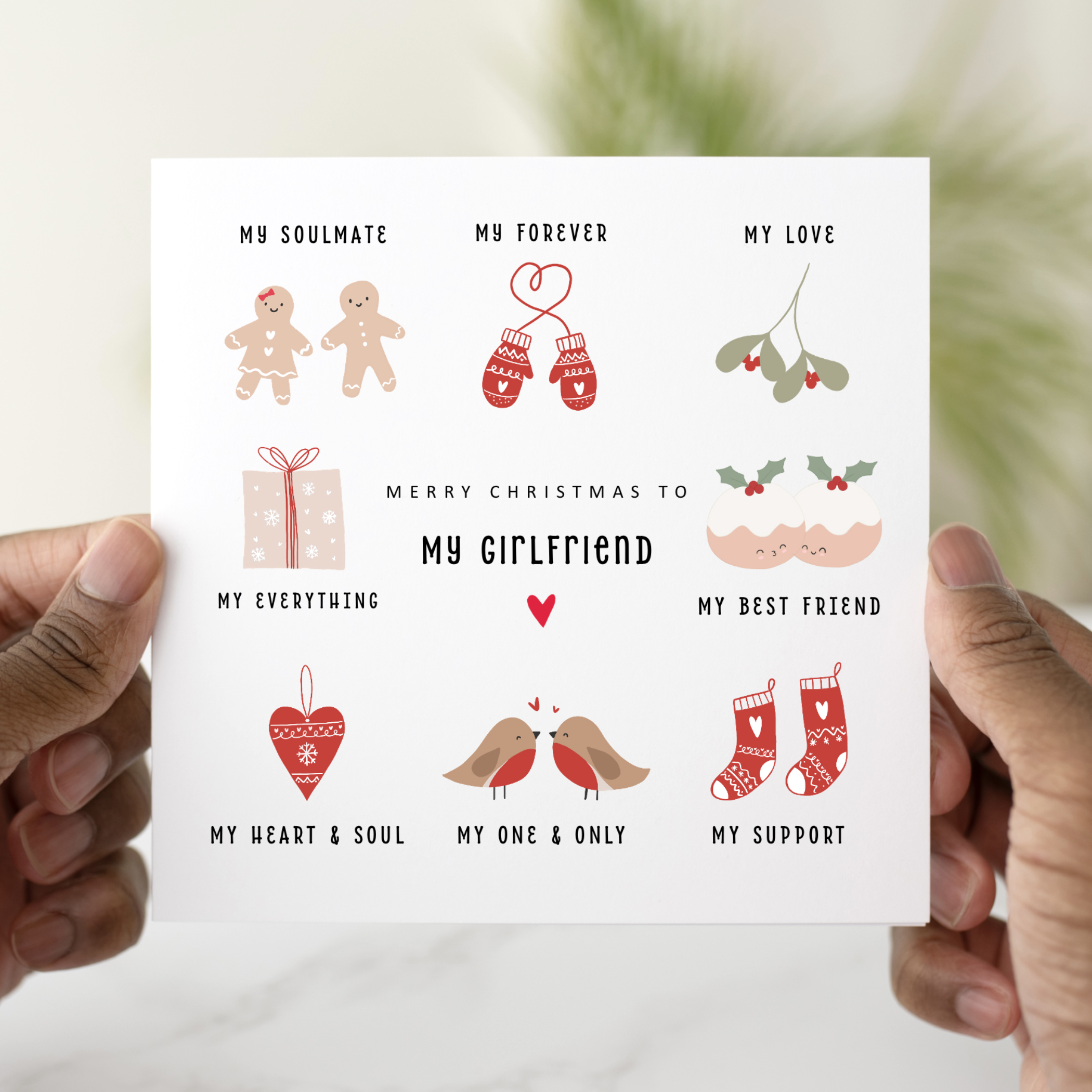 My Girlfriend Christmas Card - Festive