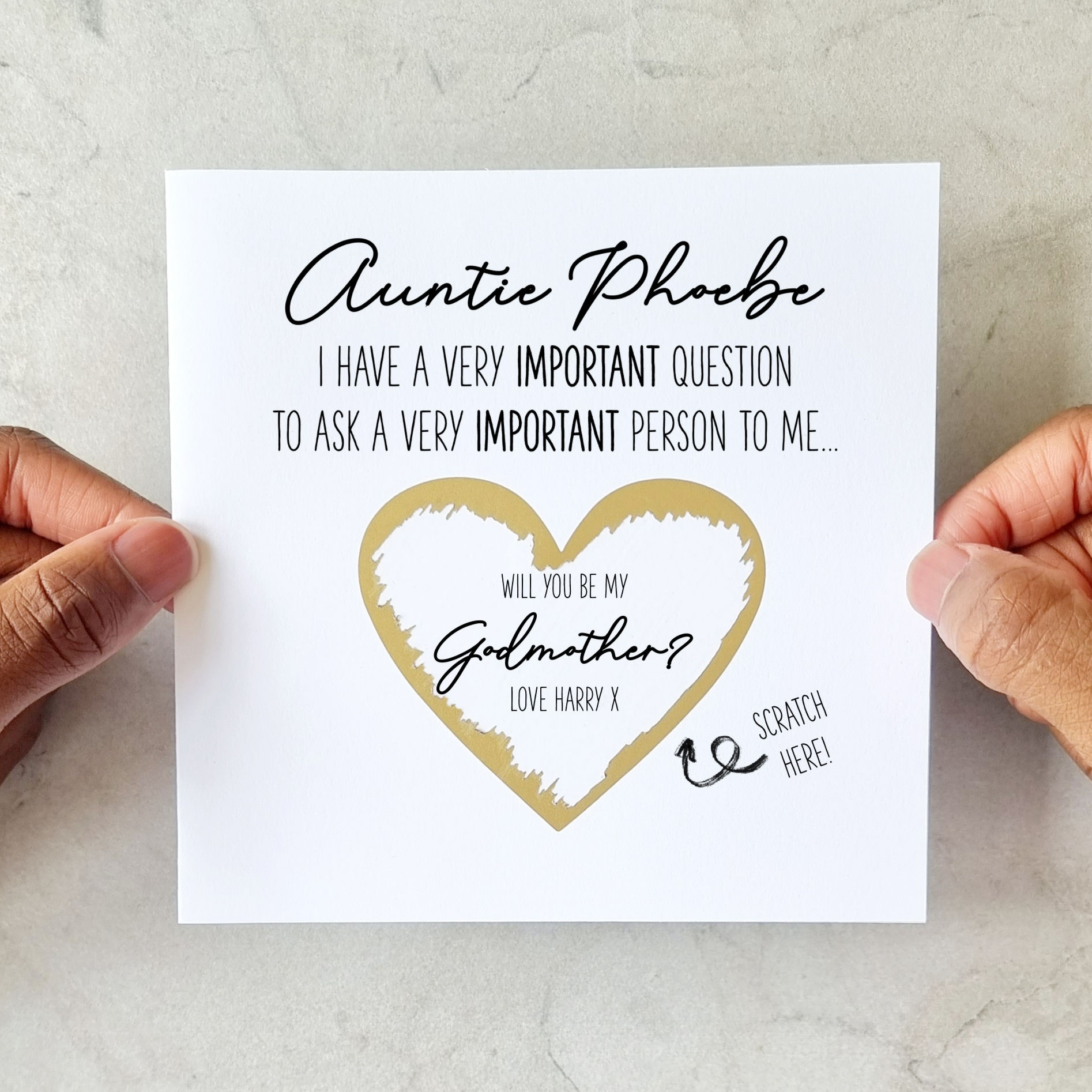 Will You Be My Godmother Card - Scratch & Reveal