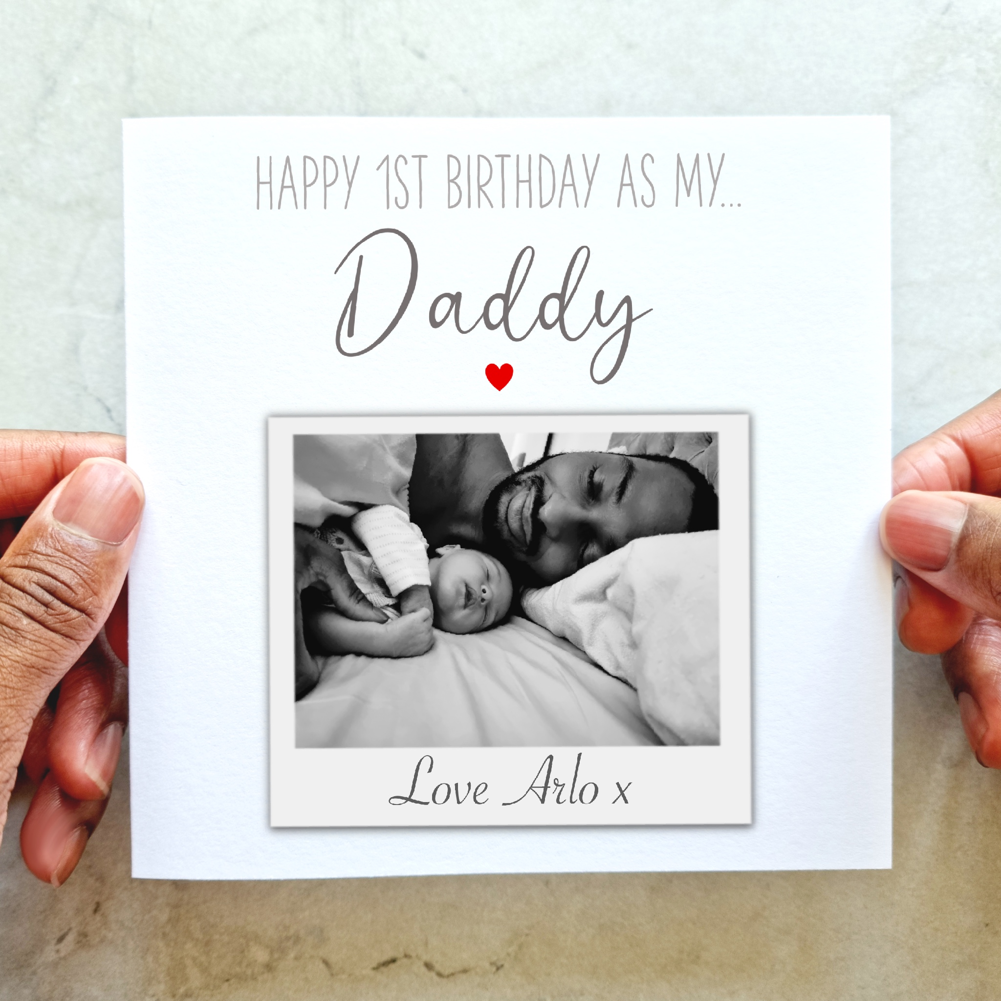 Personalised 1st Daddy Birthday Card - Photo Card