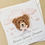 Thumbnail: Personalised New Baby Card - Pink Clouds - Crochet Bear