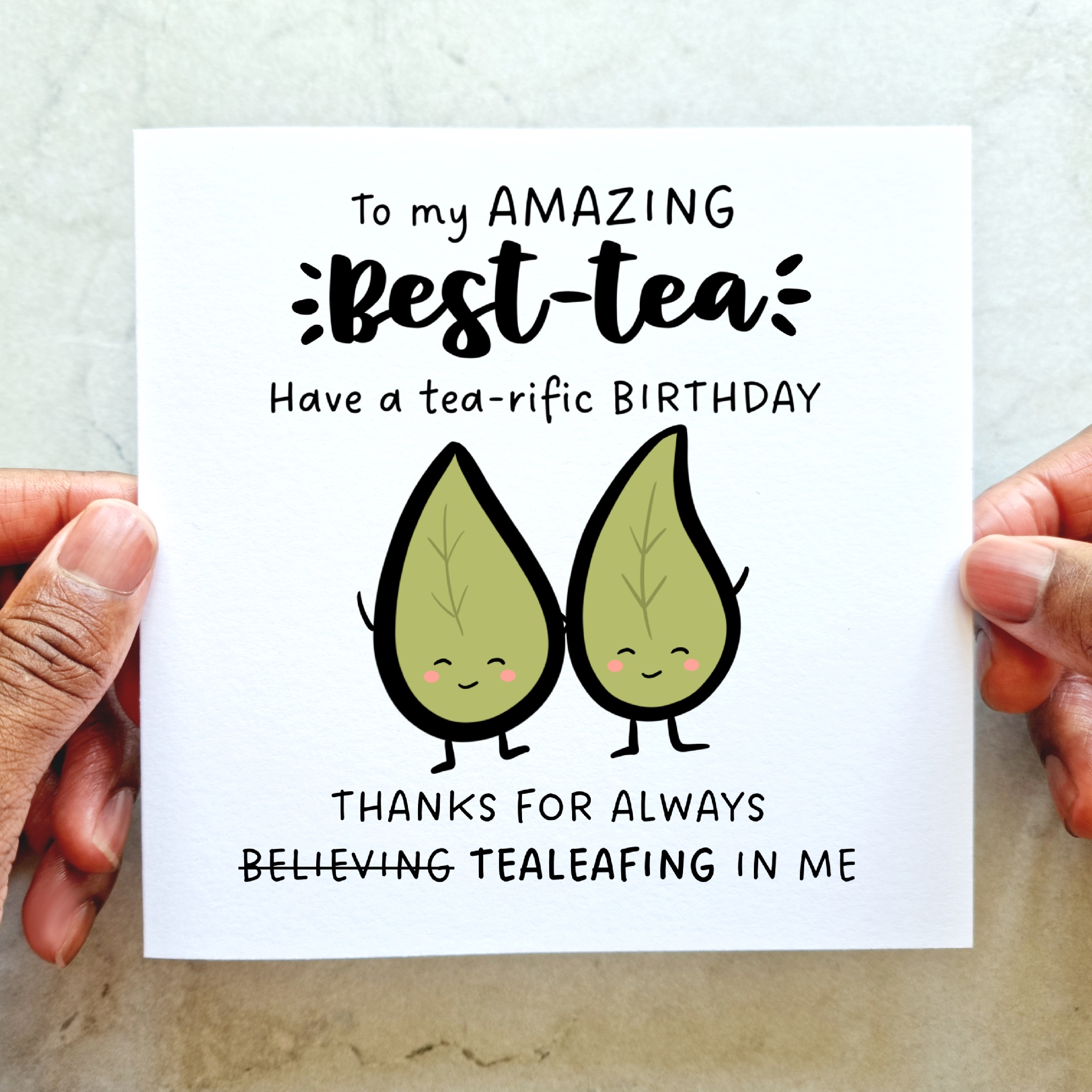 Bestie Birthday Card - Best Leaf