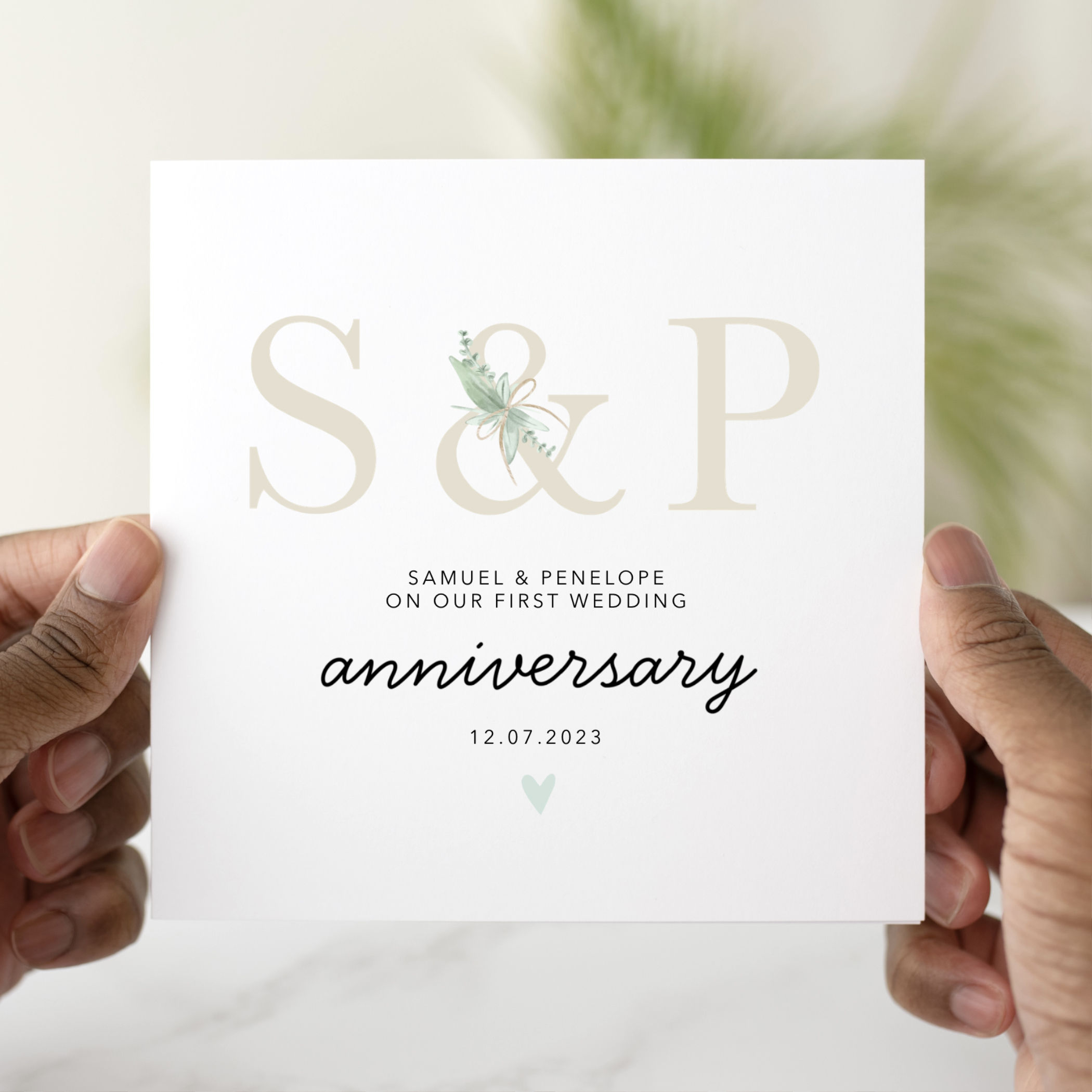 Personalised Anniversary Card - Floral