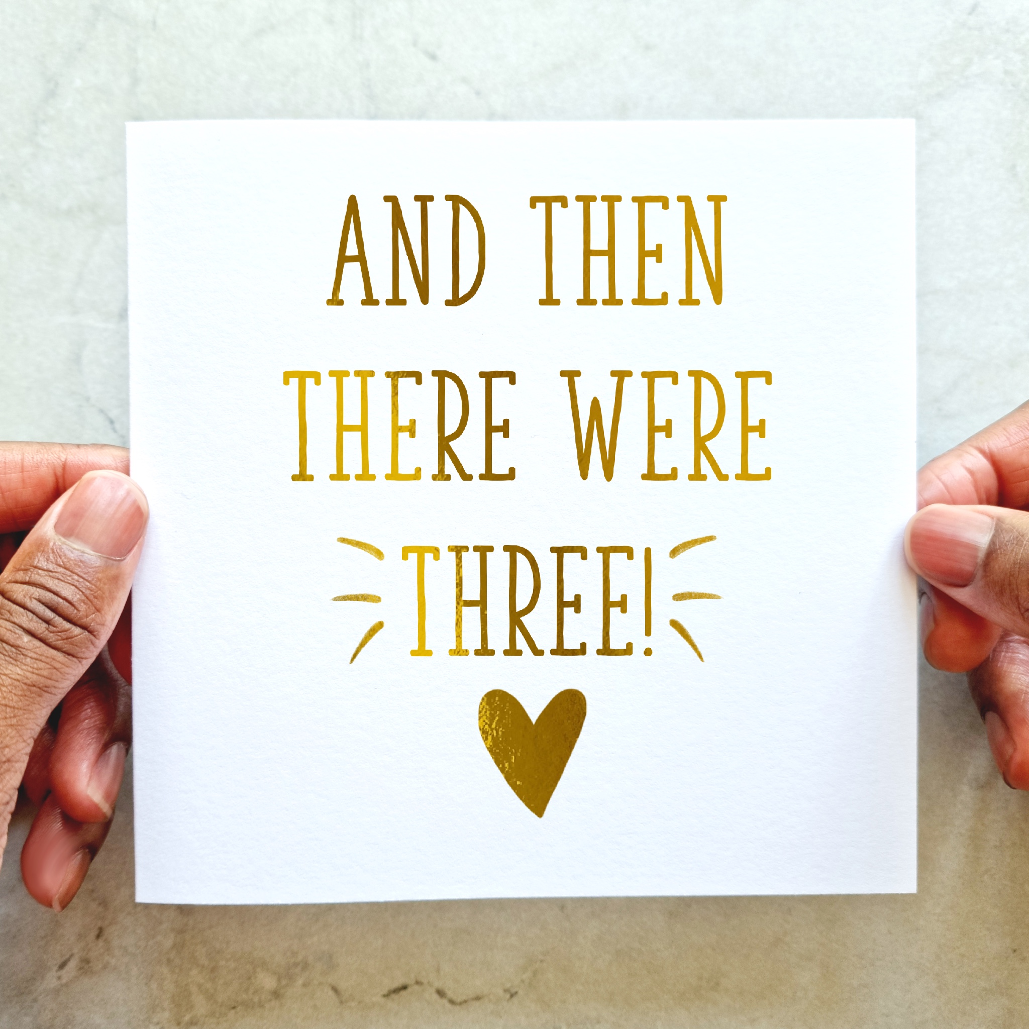 New Baby Card - And Then - Gold Foil