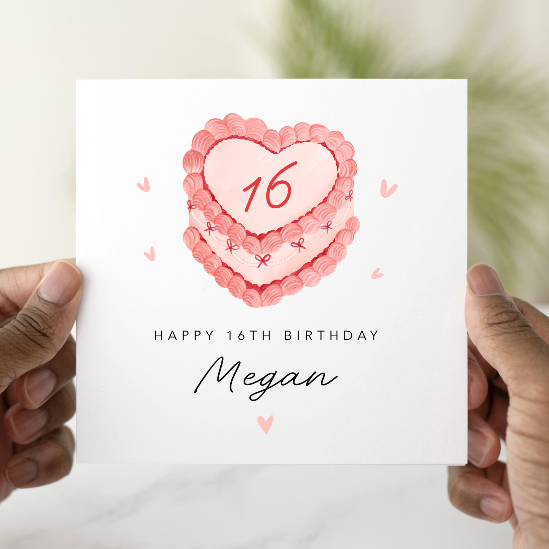 Personalised 16th Birthday Card - Cake