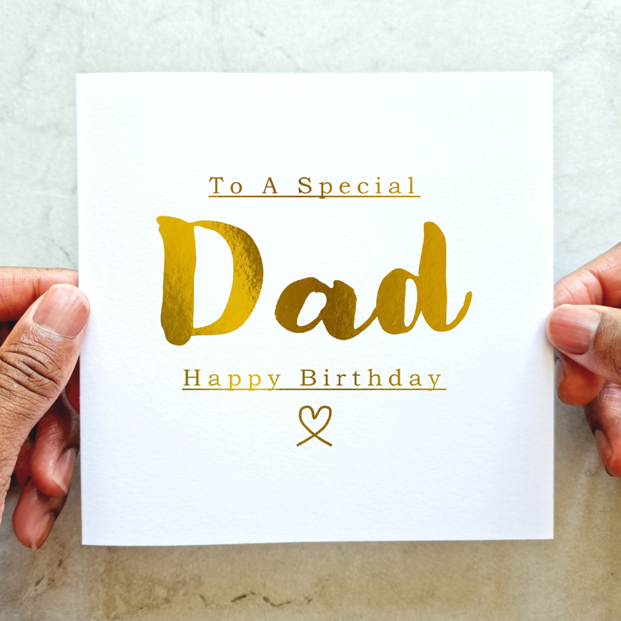 Dad Birthday Card - Gold Foil