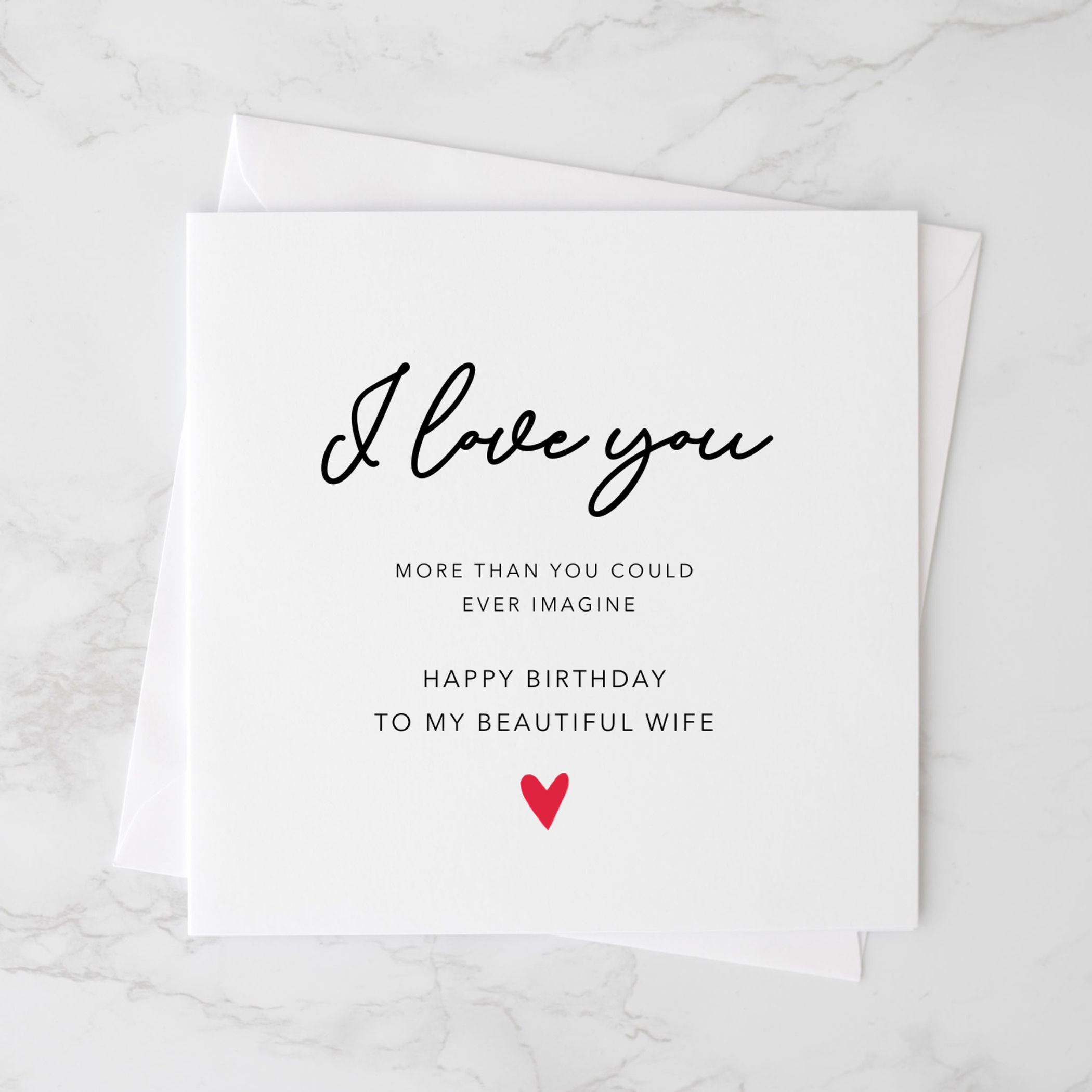 Wife Birthday Card - I Love You