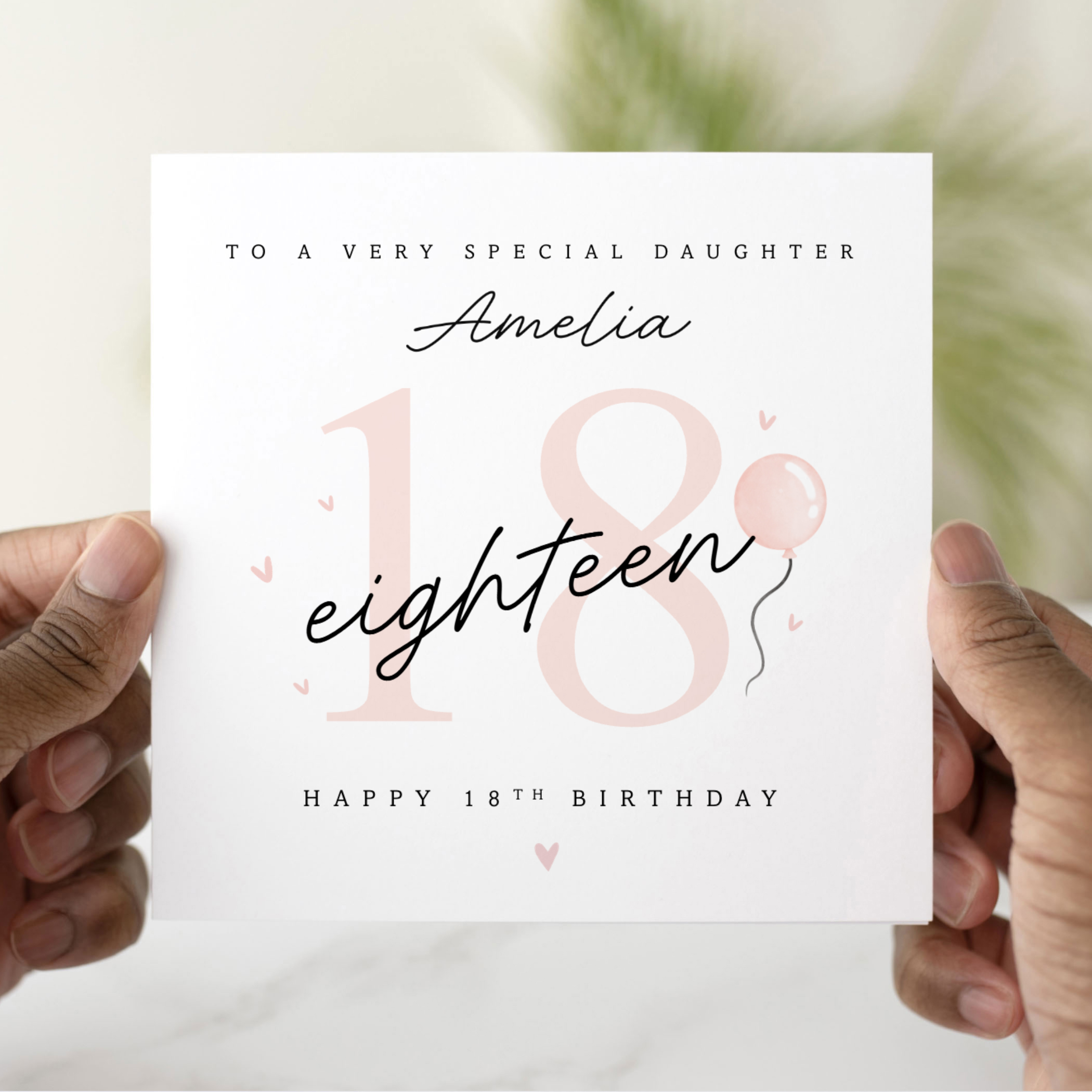 Personalised Daughter 18th Birthday Card
