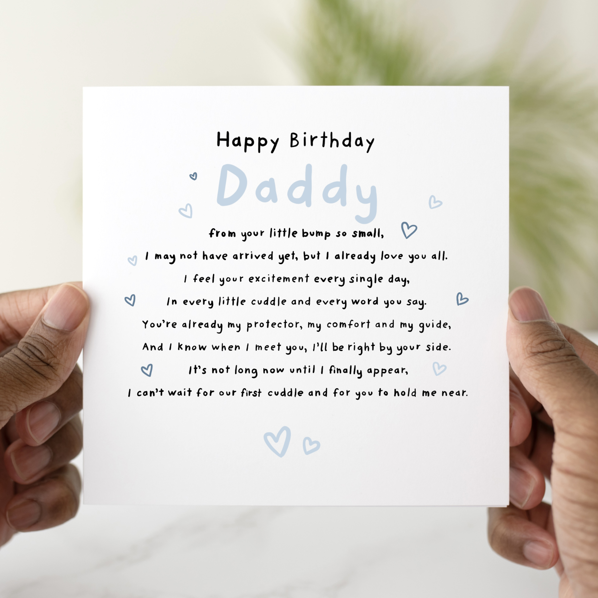 Daddy Birthday Card - From Your Little Bump