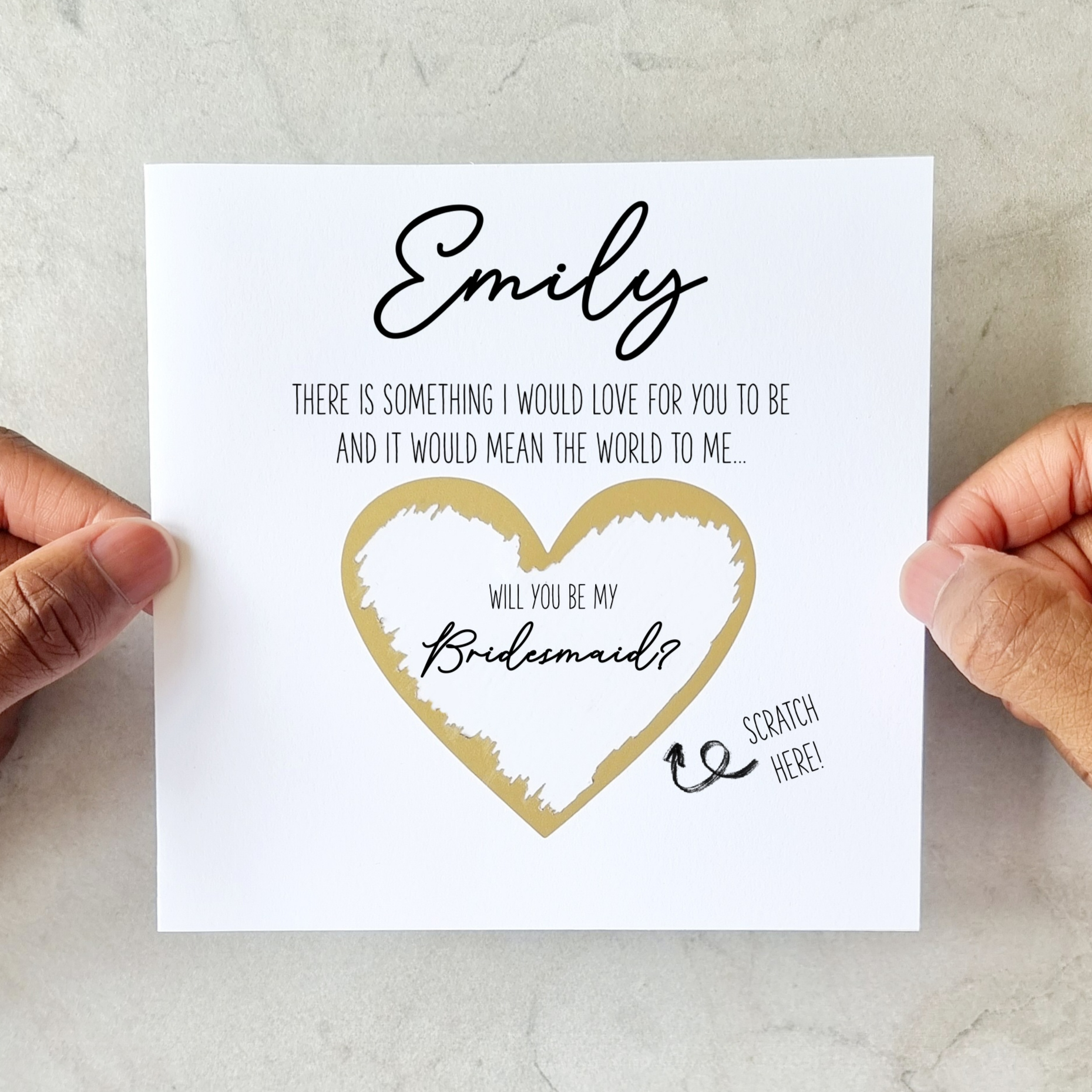 Personalised Poem Will You Be My Bridesmaid Card - Scratch & Reveal