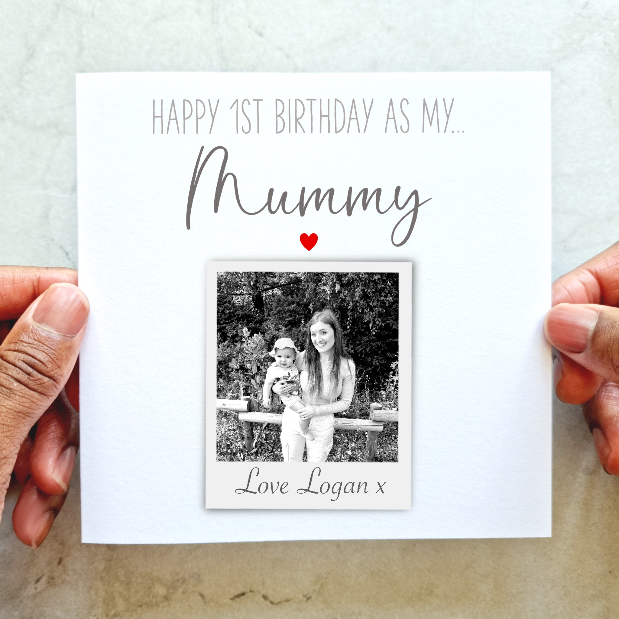 Personalised 1st Mummy Birthday Card - Photo Card