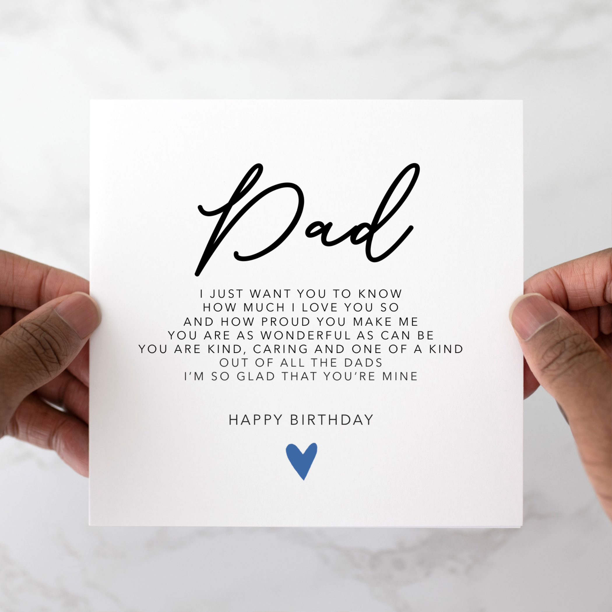 Poem Dad Birthday Card - Mine