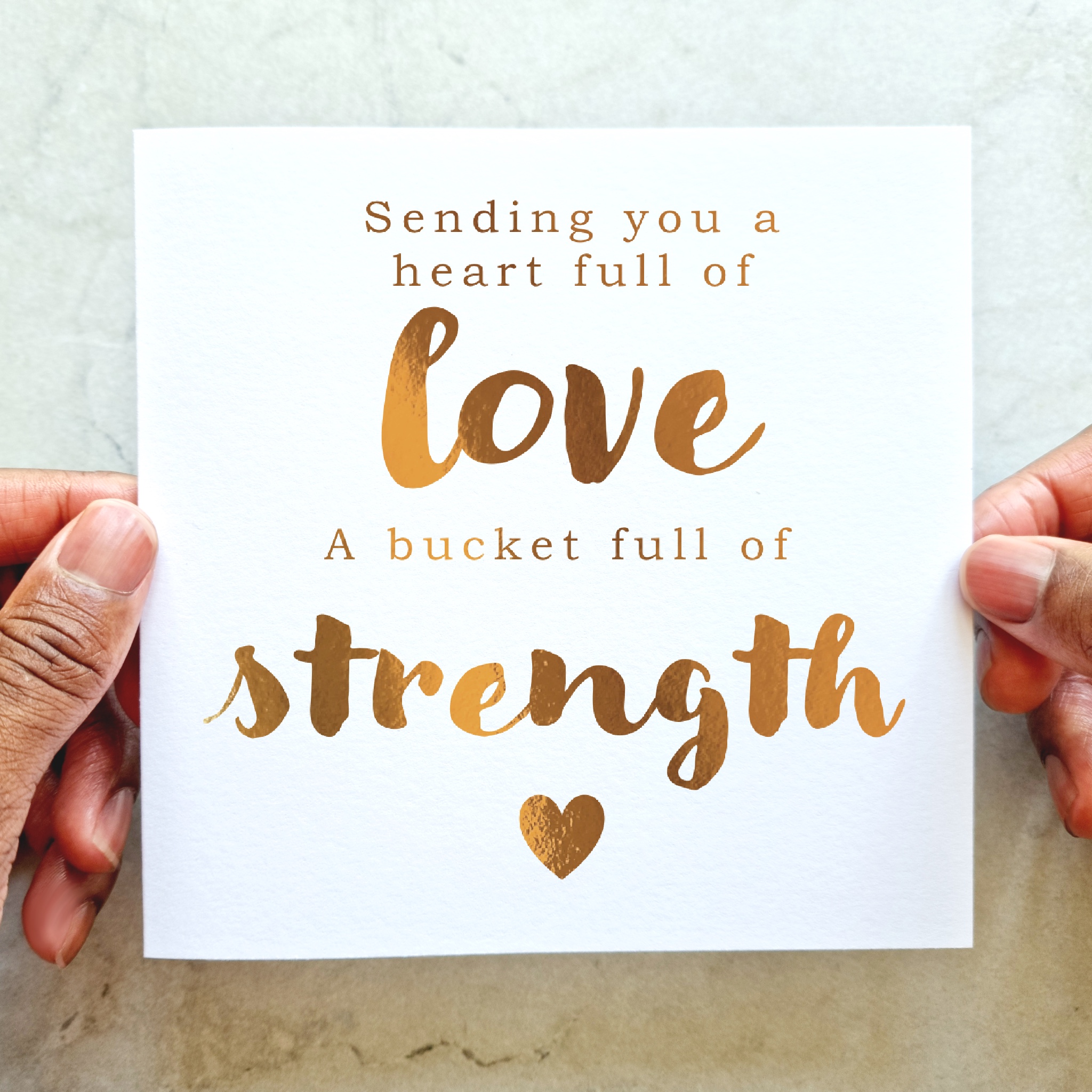 Sympathy Card - Full of Love - Rose Gold Foil
