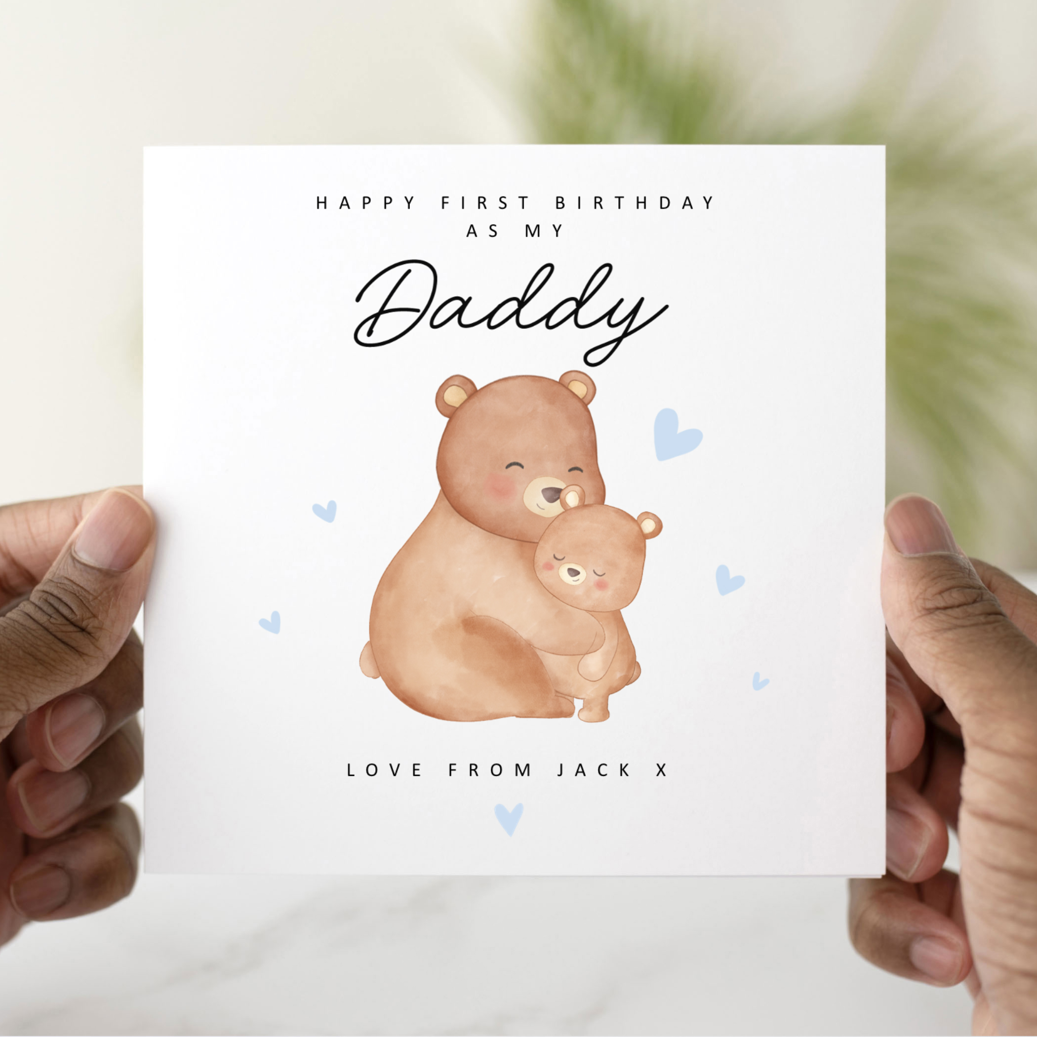 Personalised Daddy 1st Birthday Card - Bears