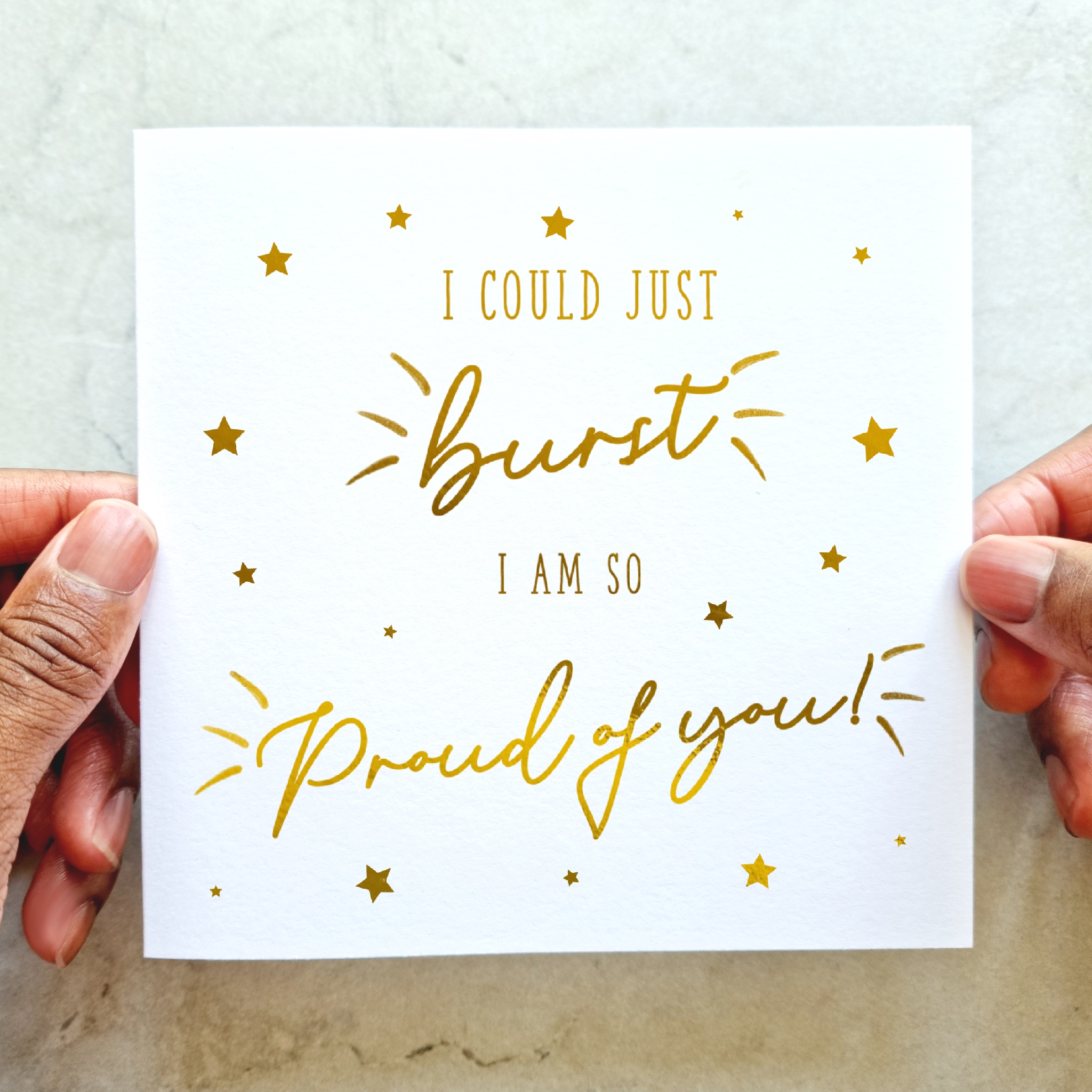 Congratulations Card - Burst - Gold Foil
