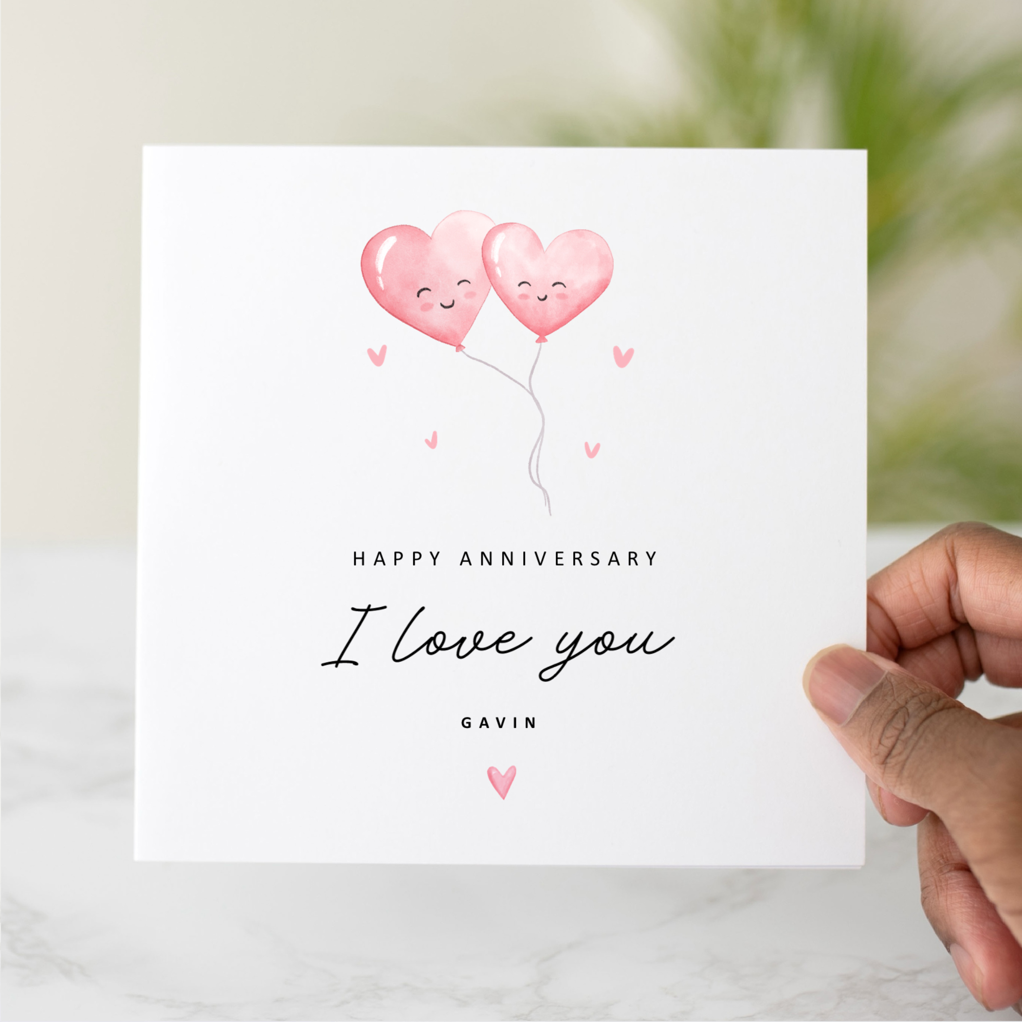 Personalised I Love You Anniversary Card