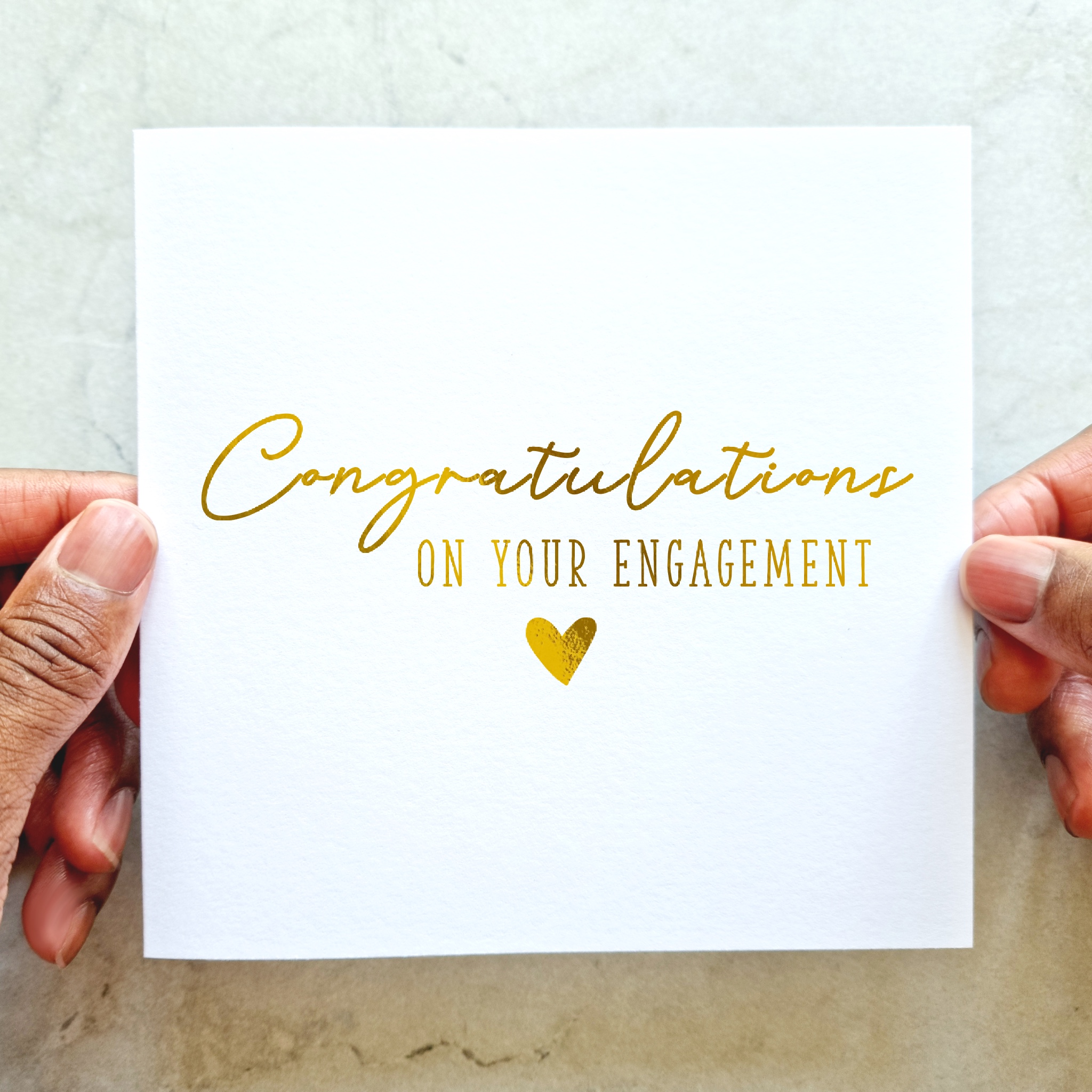 Engagement Card - Congratulations - Gold Foil