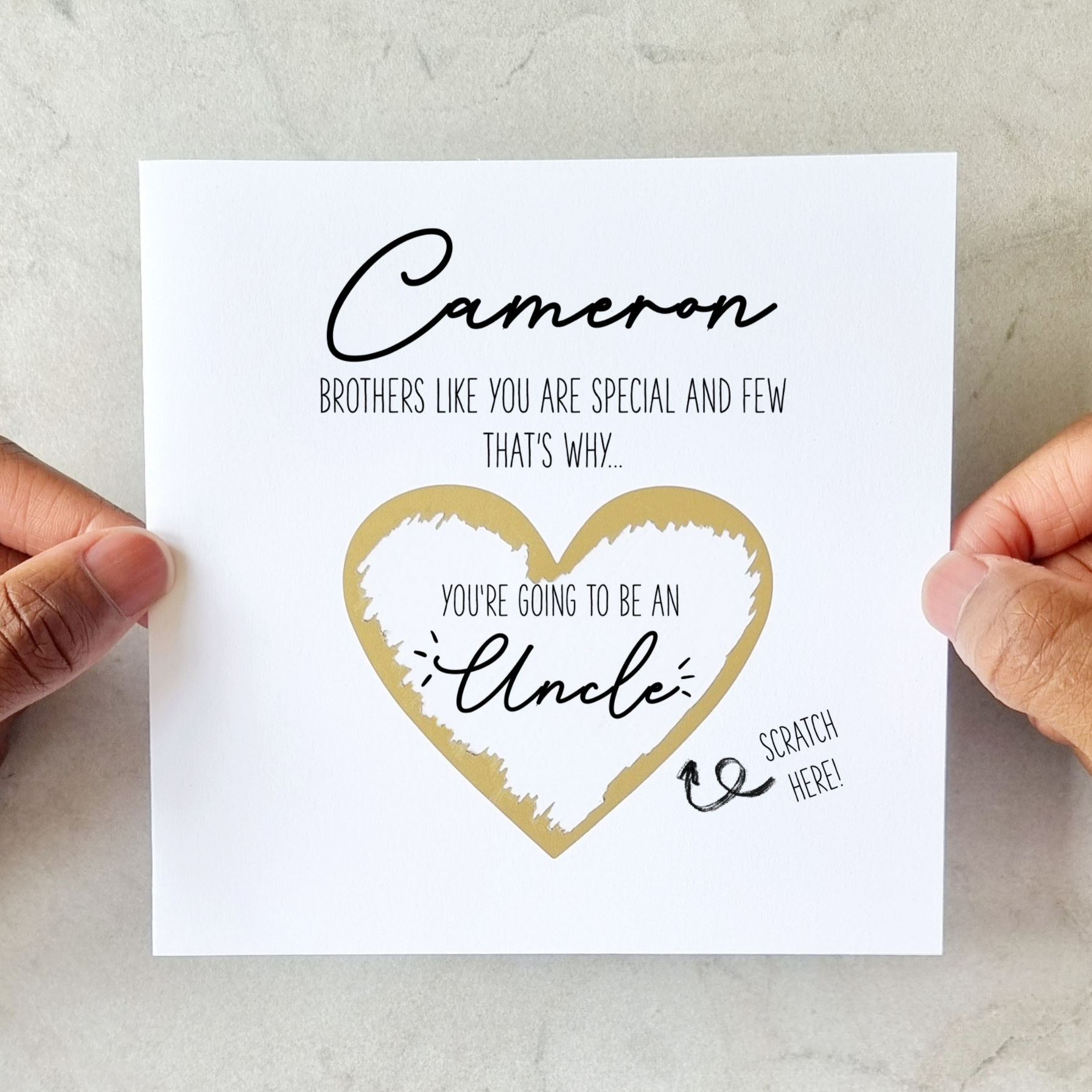 Personalised You Are Going To Be An Uncle Card - Scratch & Reveal