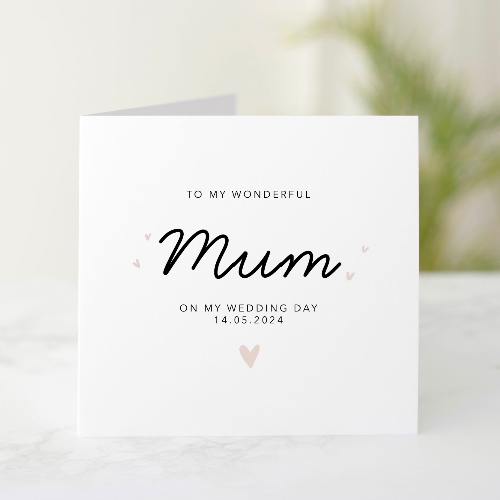 Personalised Mum Wedding Day Card