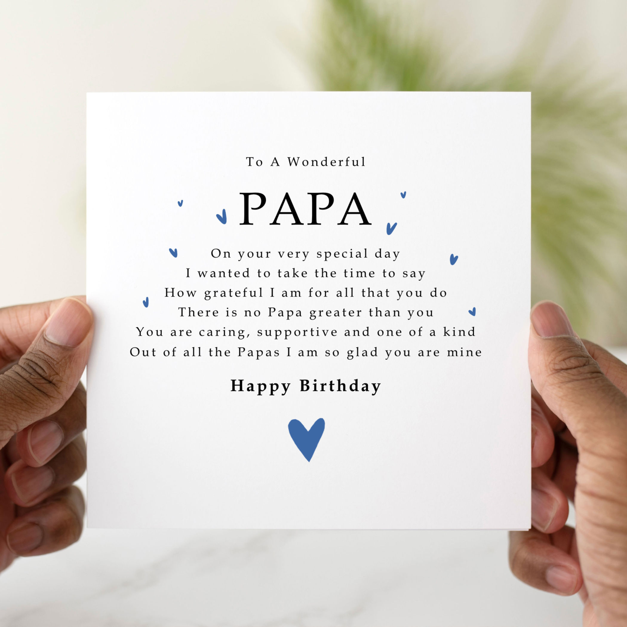 Poem Papa Birthday Card