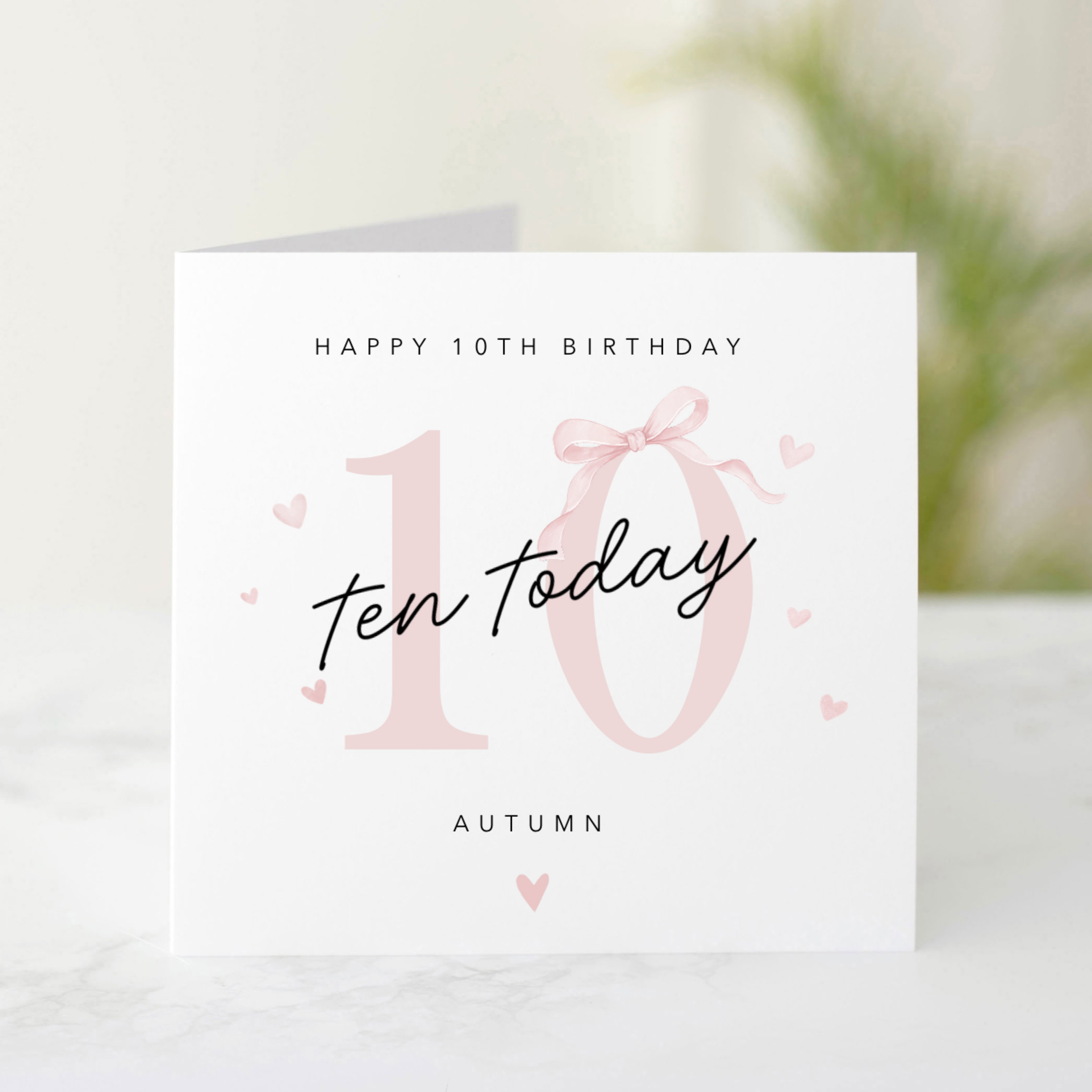 Personalised 10th Birthday Card