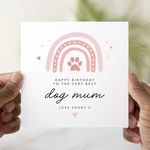 Personalised Dog Mum Birthday Card