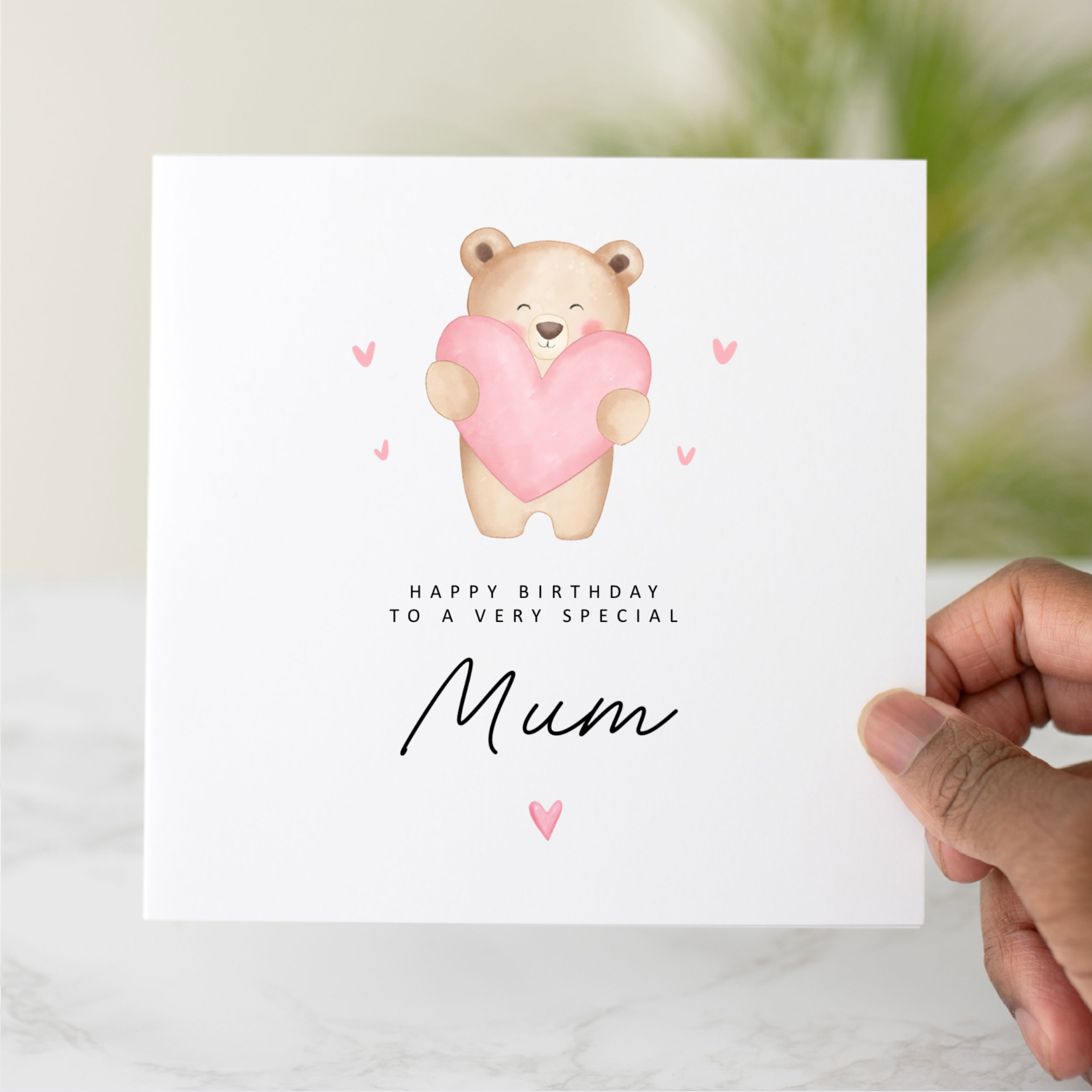 Cute Bear Mum Birthday Card
