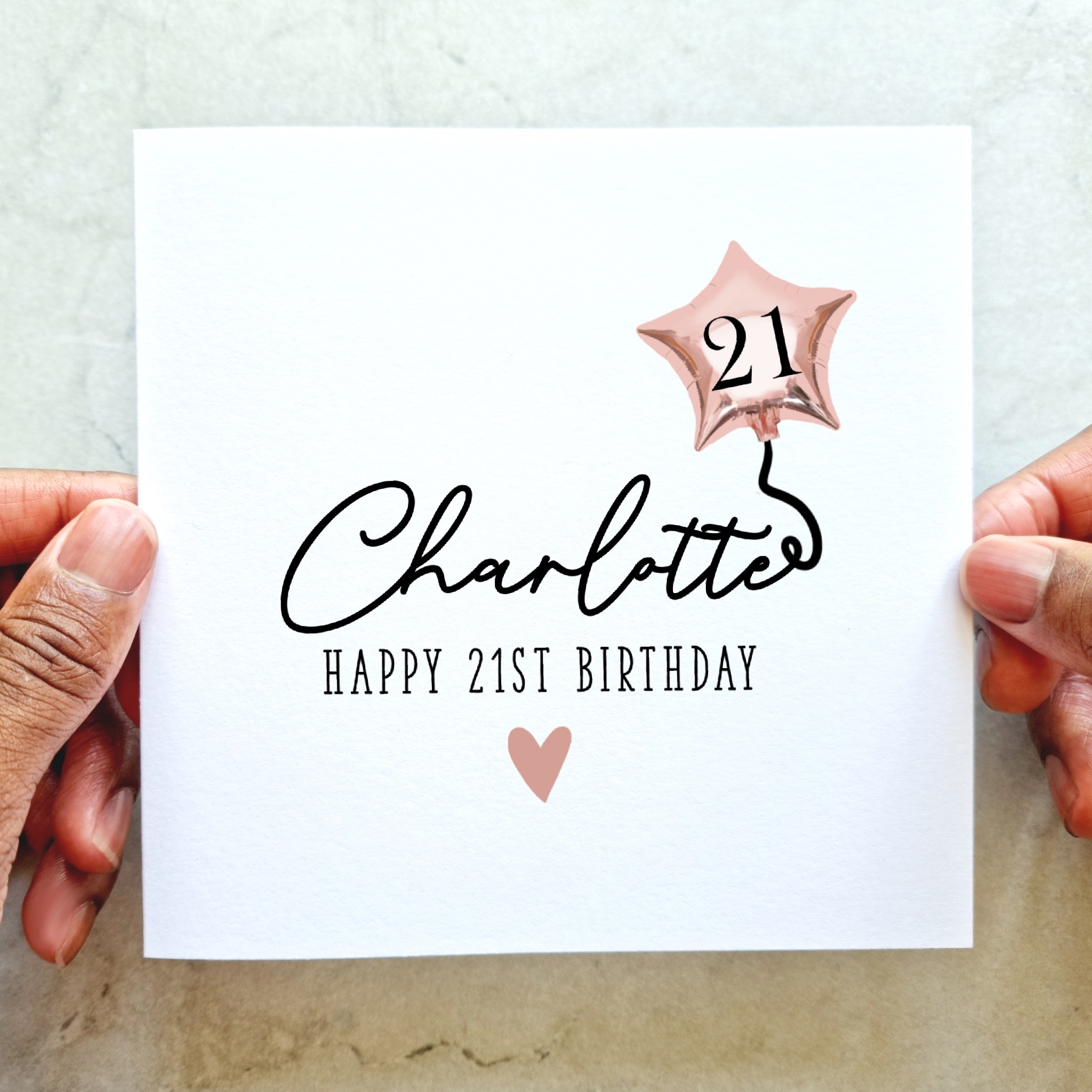 Personalised 21st Birthday Card - Balloon