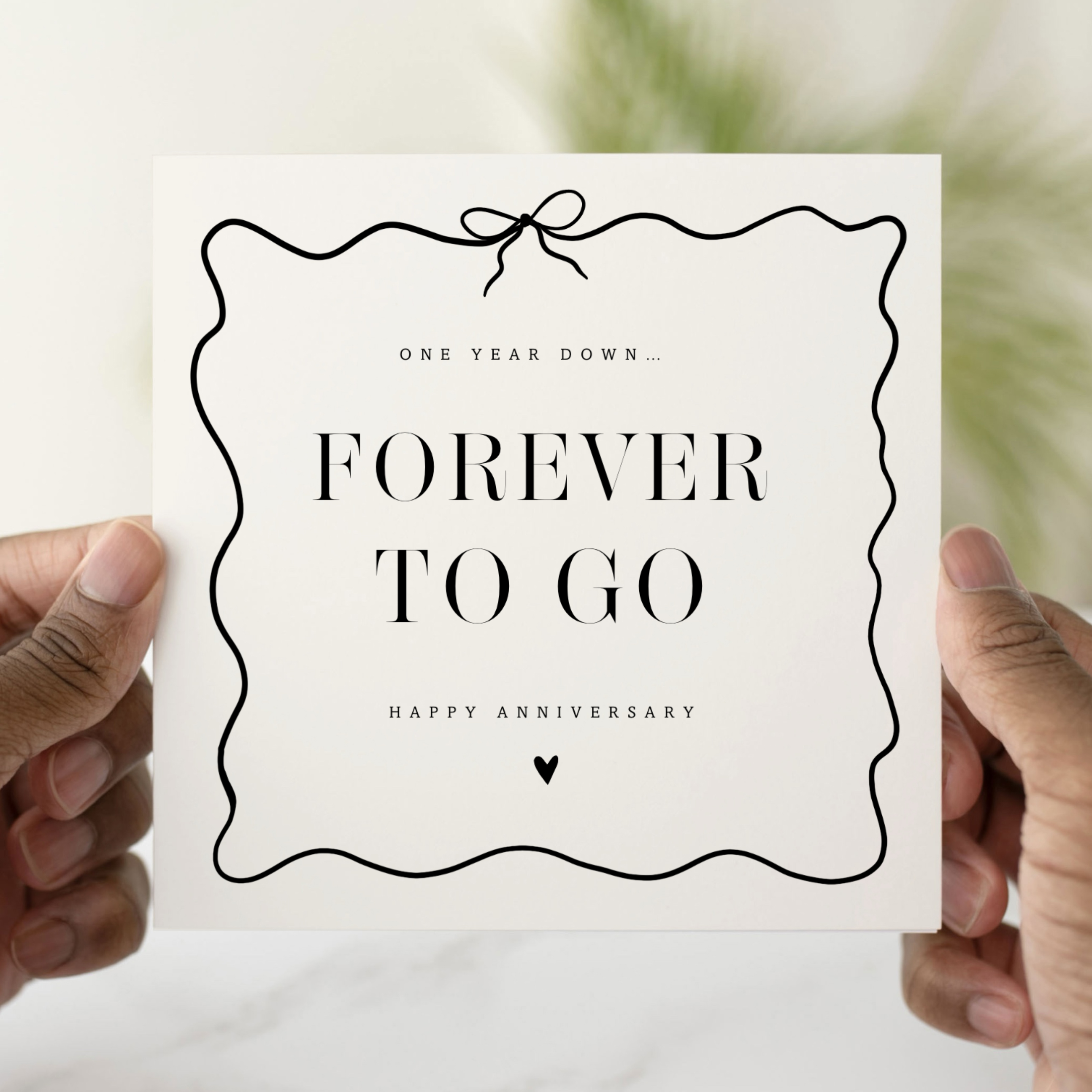 Personalised 1st Anniversary Card - One Year Down