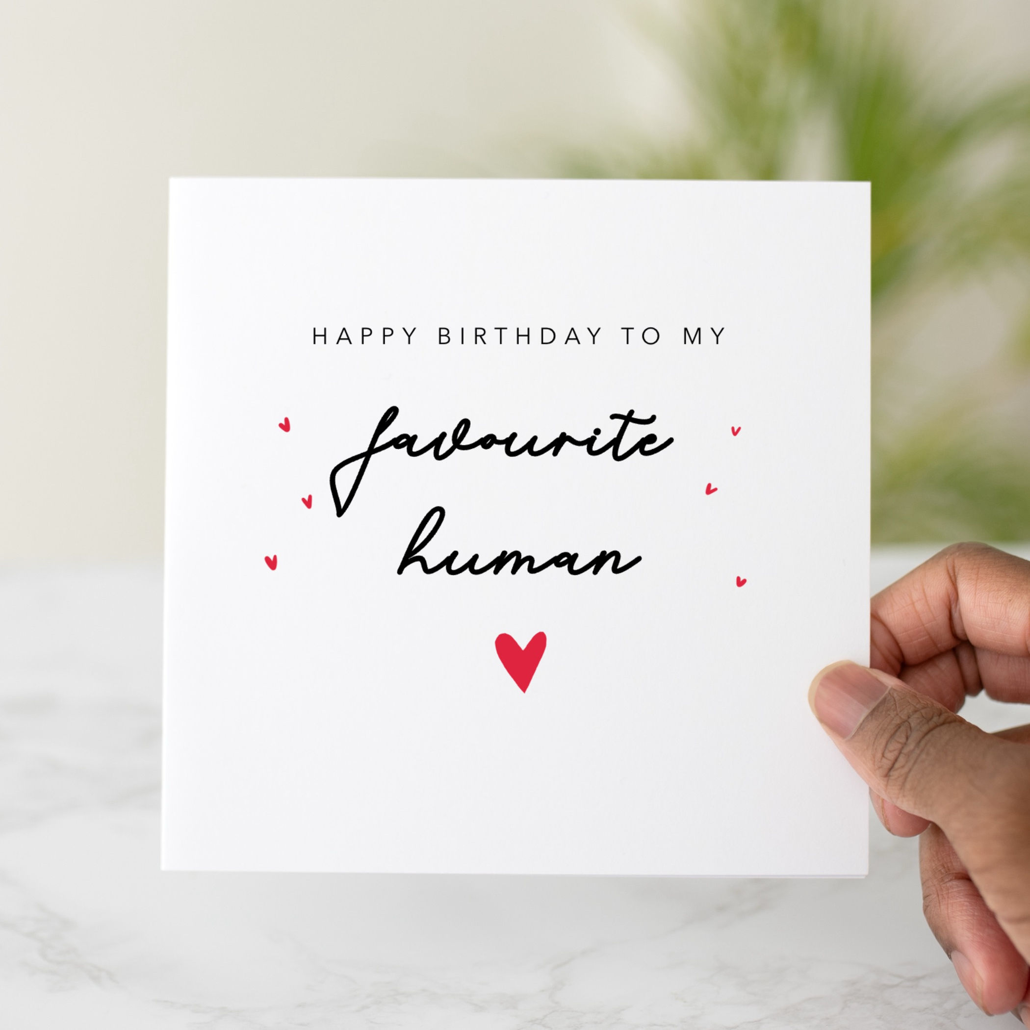 Partner Birthday Card - Favourite Human