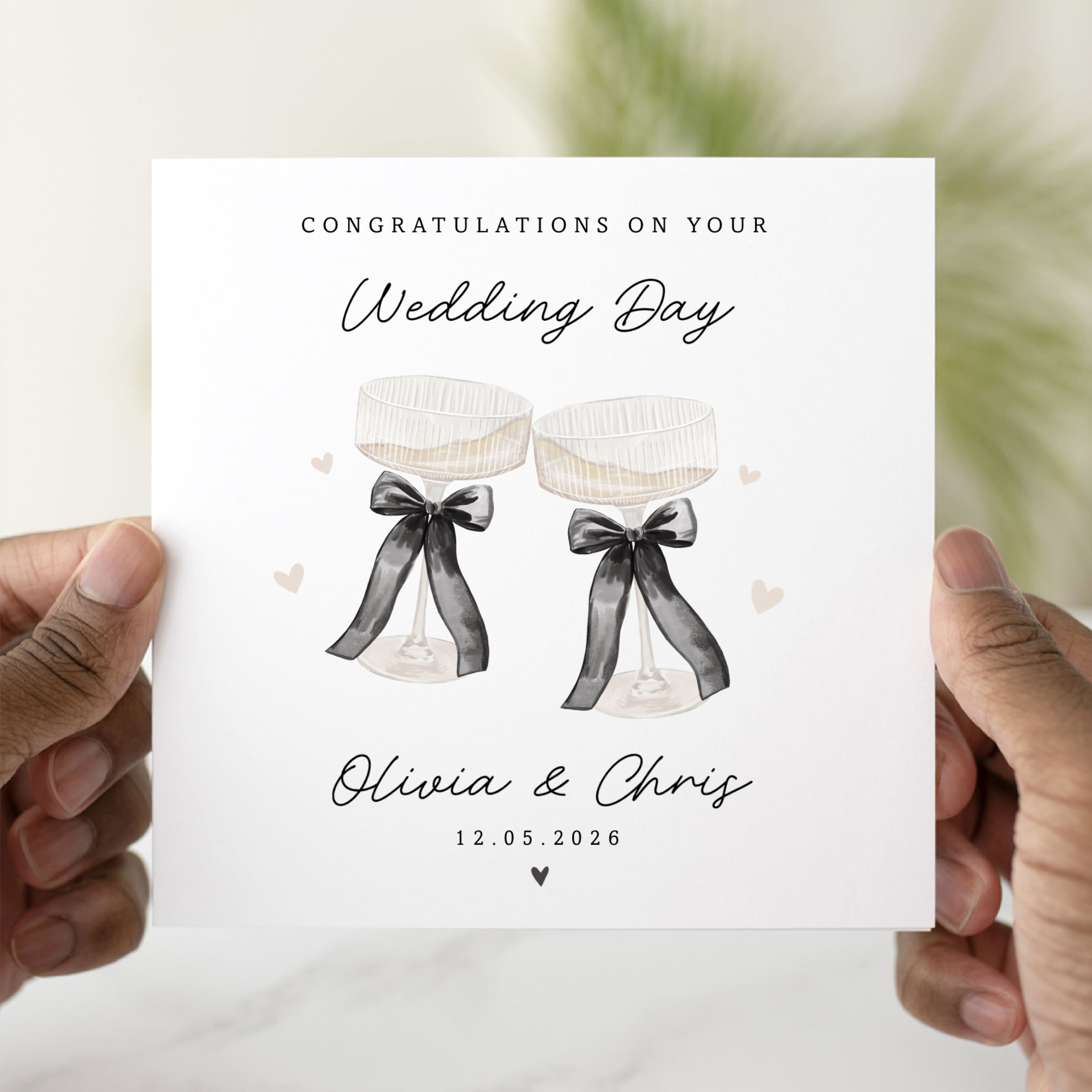 Personalised Wedding Day Card