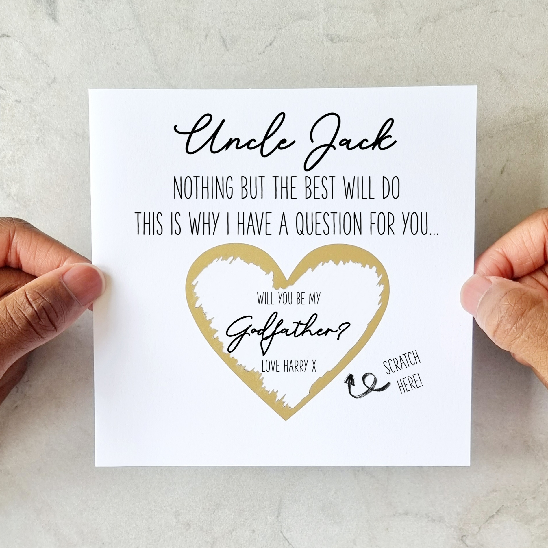 Poem Will You Be My Godfather Card - Scratch & Reveal