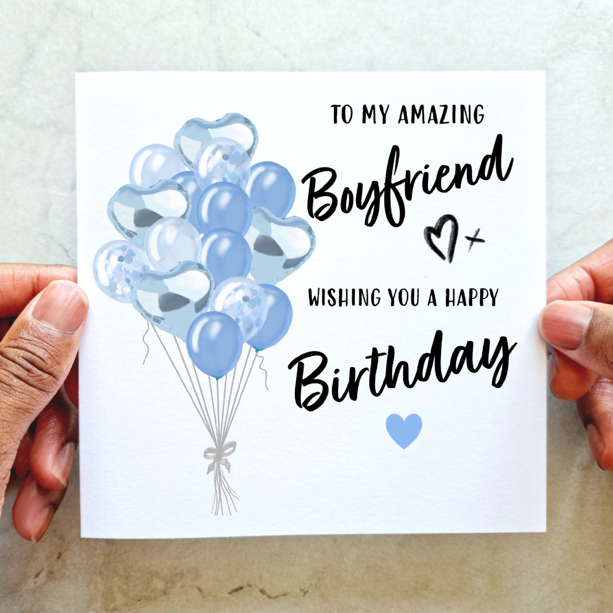 Boyfriend Birthday Card - Balloons